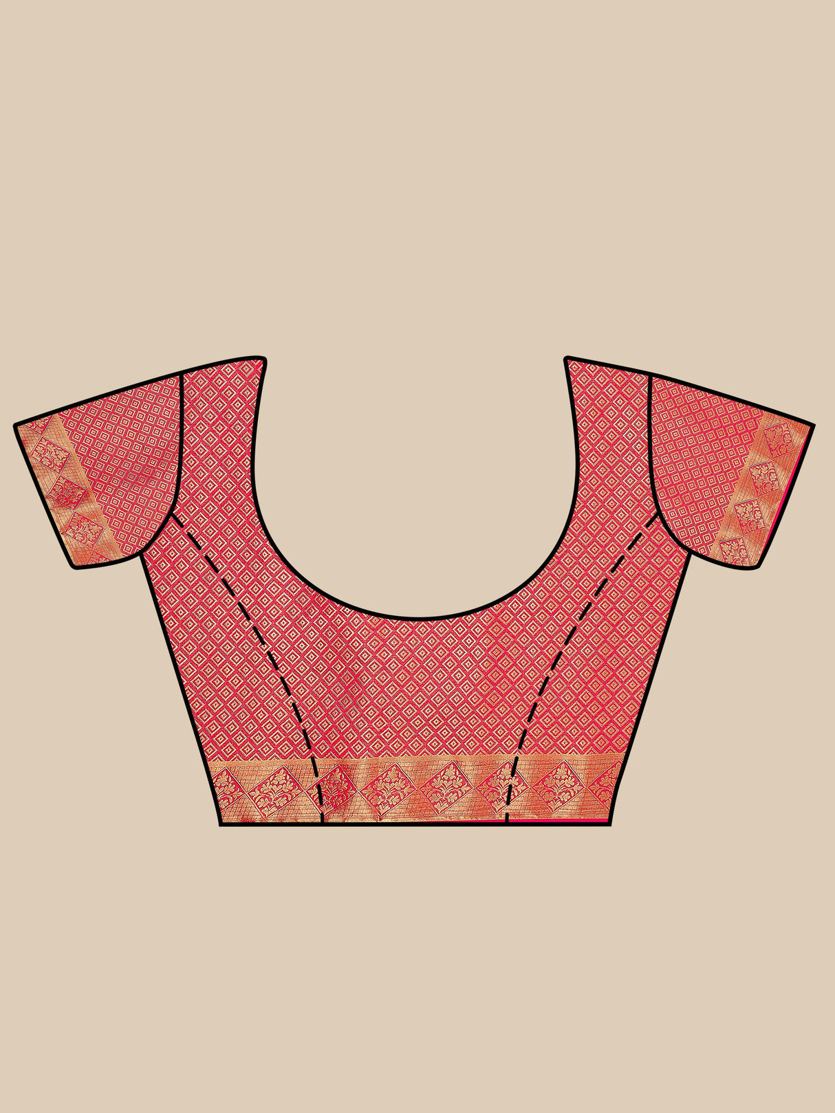 Mimosa Womens Crepe Saree Mysore Silk Gajjari Color