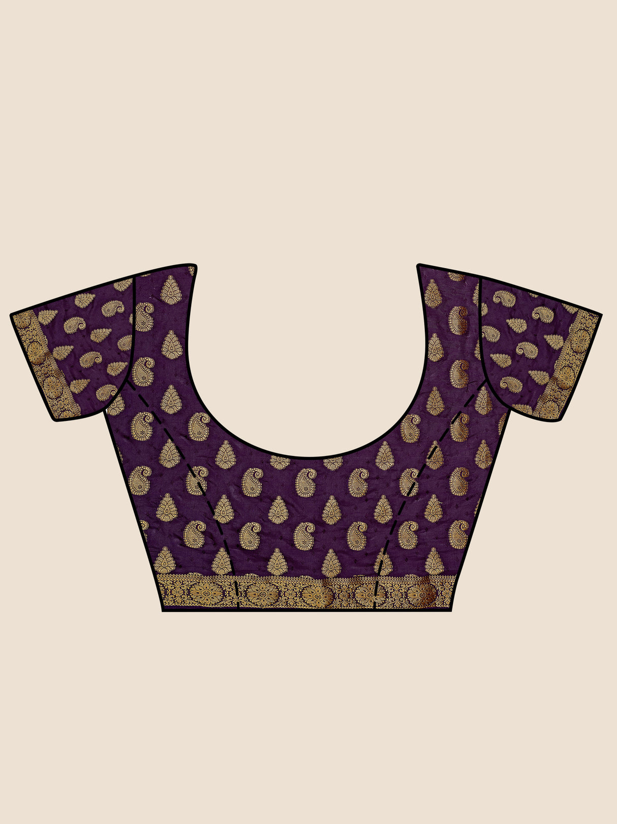 Mimosa Womens Art Silk Saree Kanjivaram Violet Color