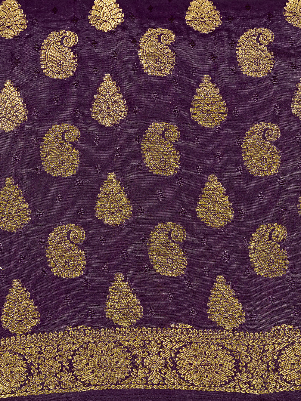 Mimosa Womens Art Silk Saree Kanjivaram Violet Color