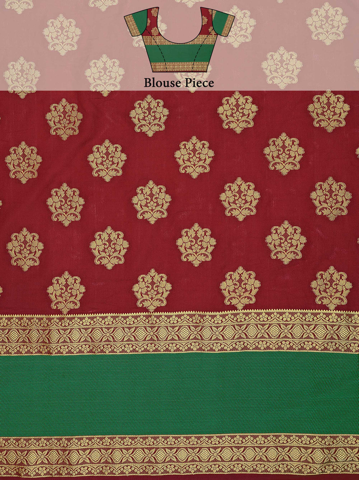 Mimosa Womens Art Silk Saree Kanjivaram Halfwhite Color