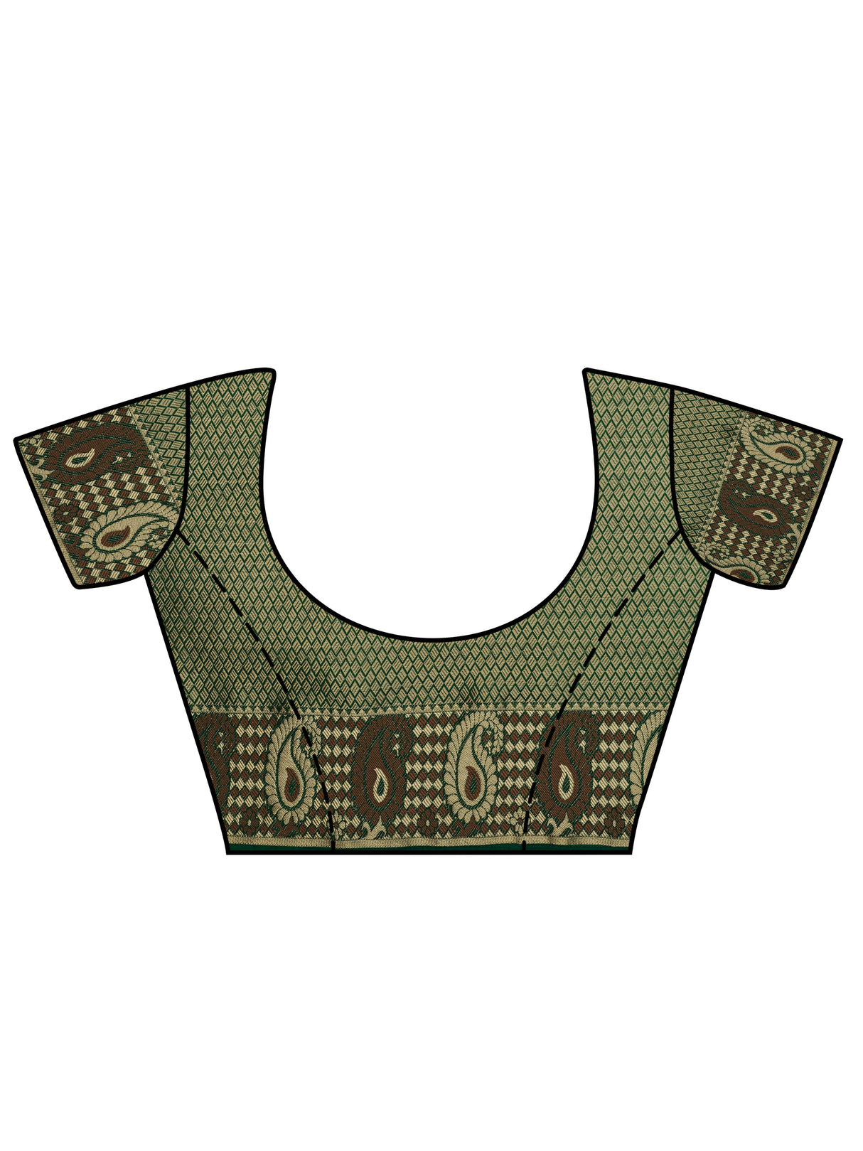 Mimosa Womens Art Silk Saree Kanjivaram Green Color