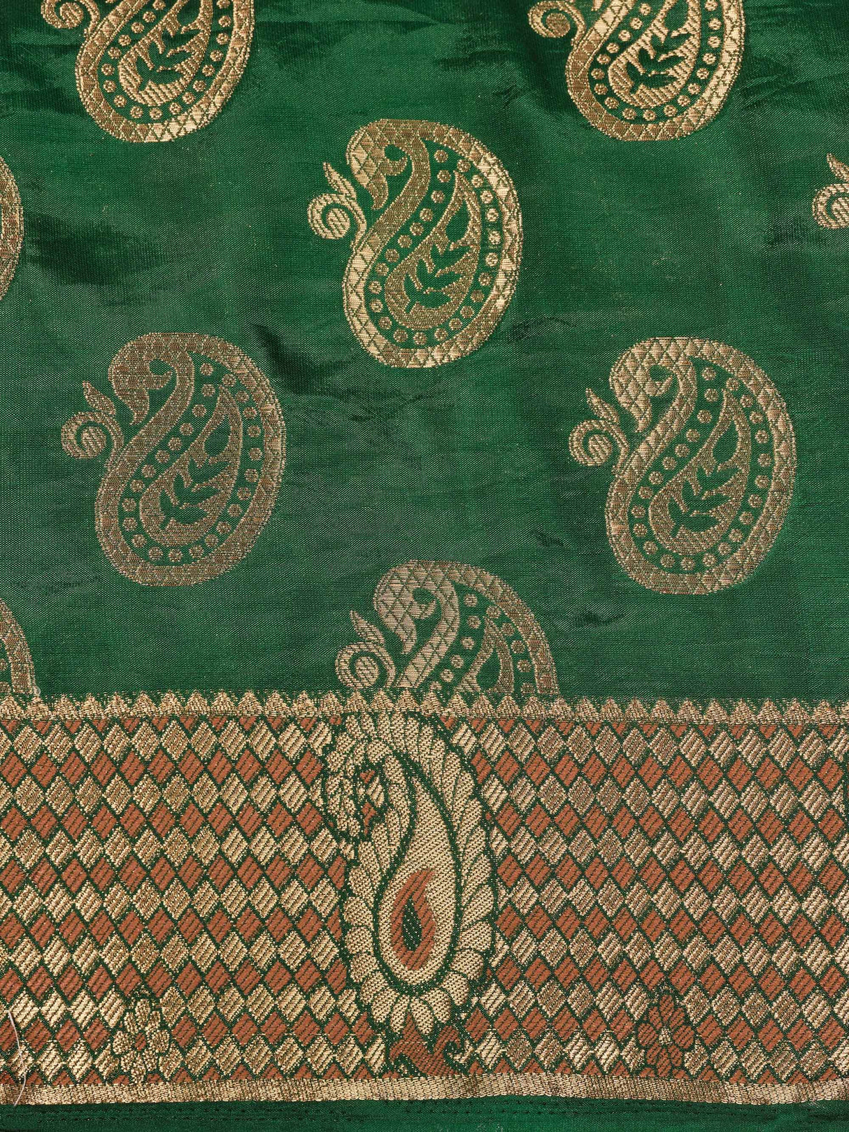 Mimosa Womens Art Silk Saree Kanjivaram Green Color