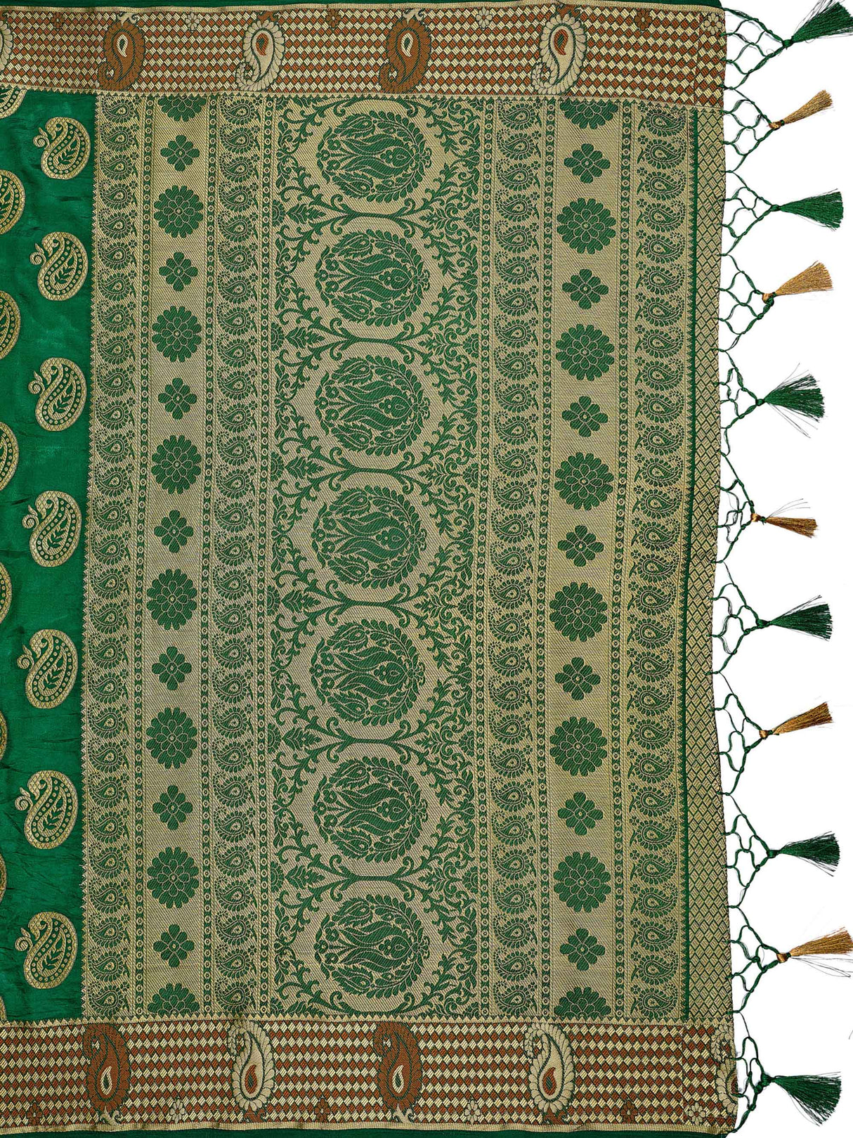 Mimosa Womens Art Silk Saree Kanjivaram Green Color