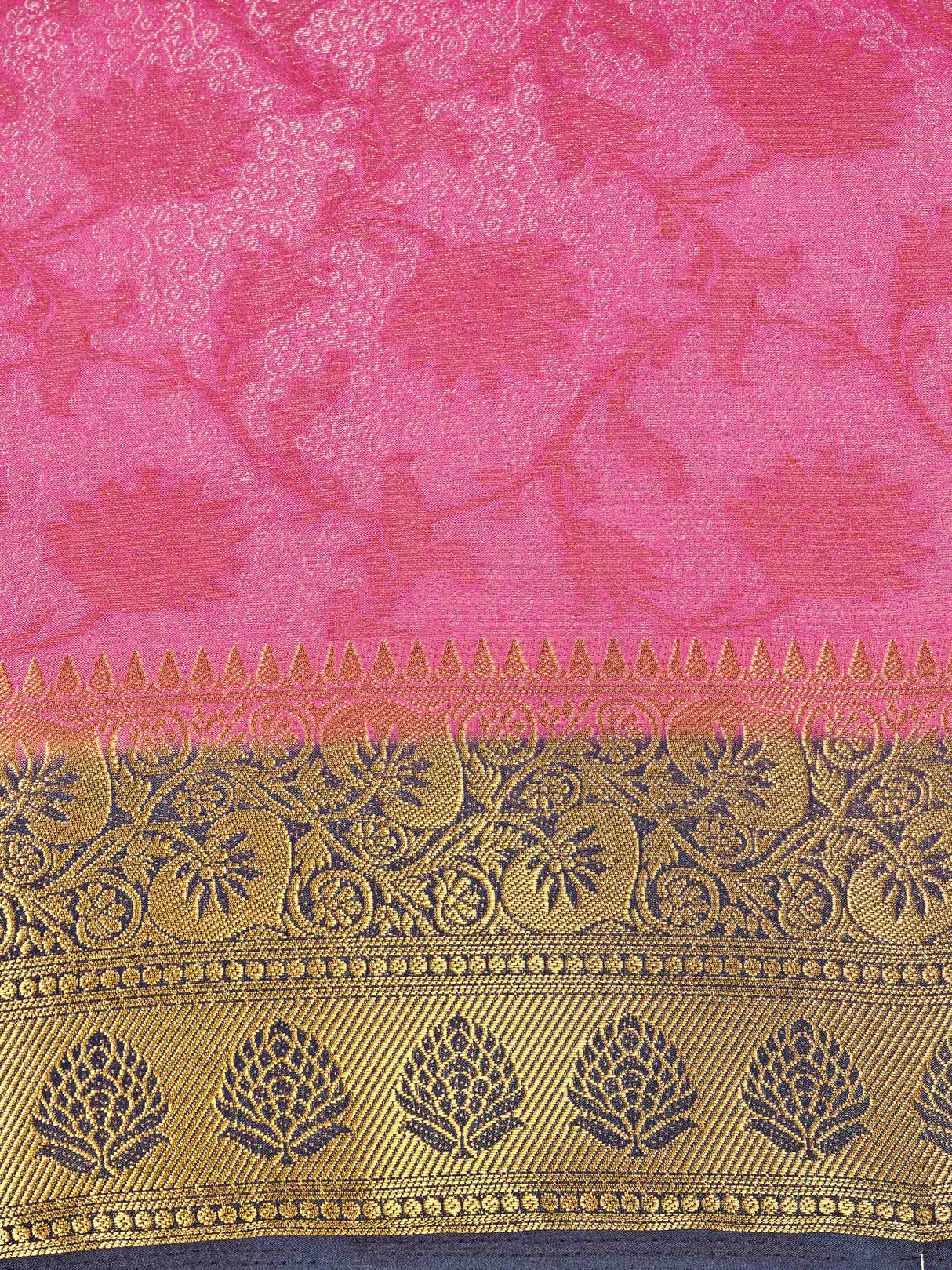 Mimosa Womens Art Silk Saree Kanjivaram Gajjari Color