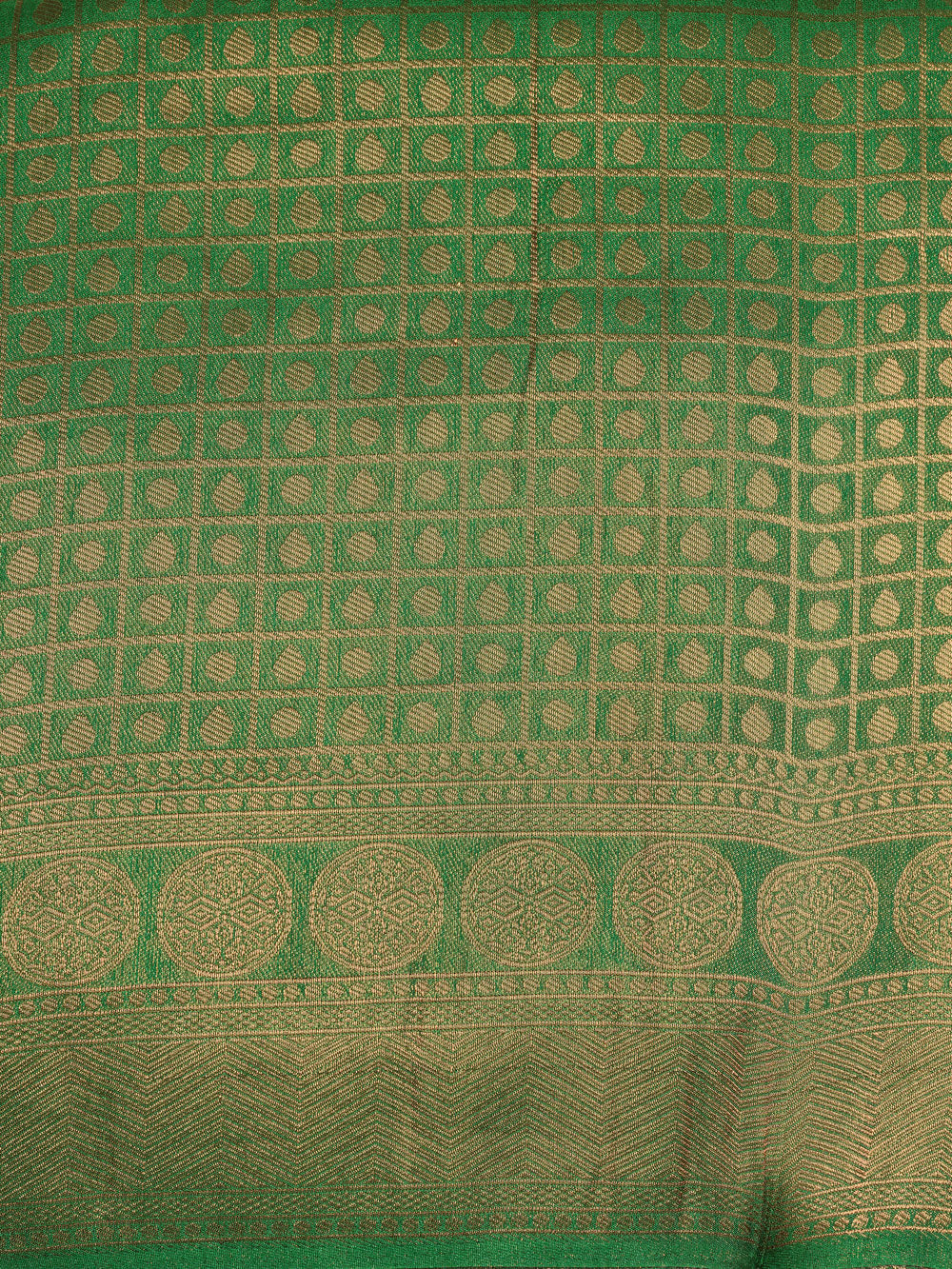 Mimosa Womens Art Silk Saree Kanjivaram Green Color