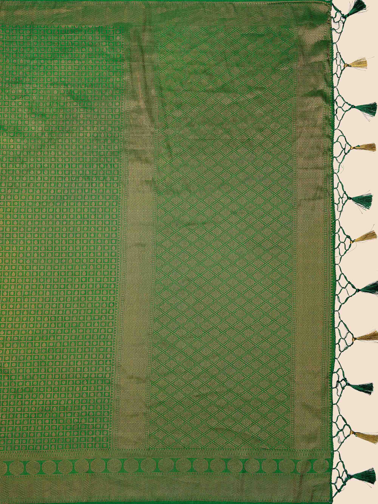 Mimosa Womens Art Silk Saree Kanjivaram Green Color