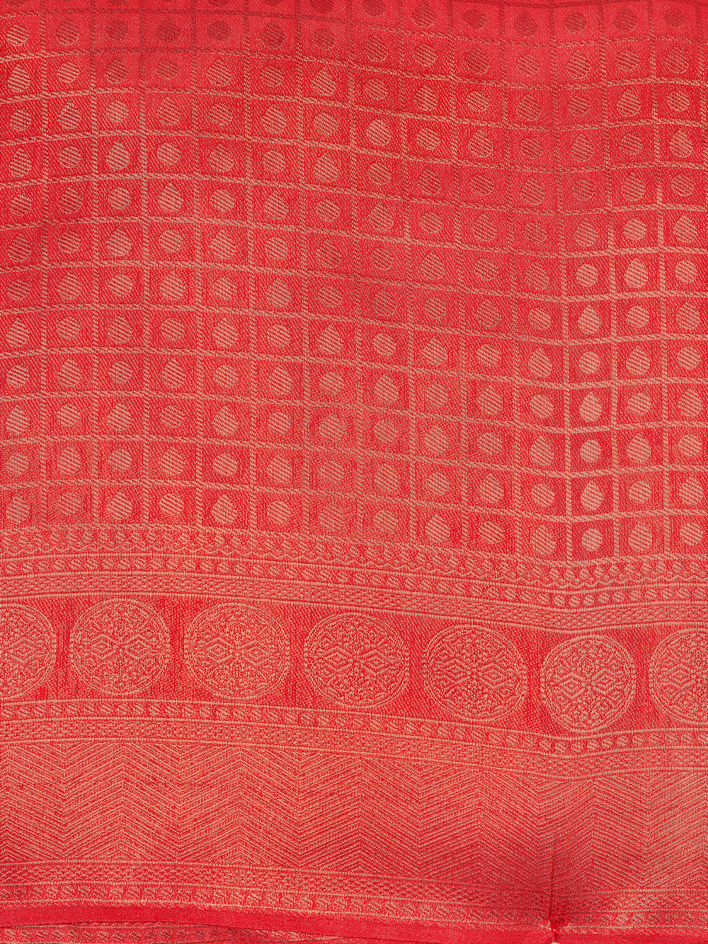 Mimosa Womens Art Silk Saree Kanjivaram Red Color