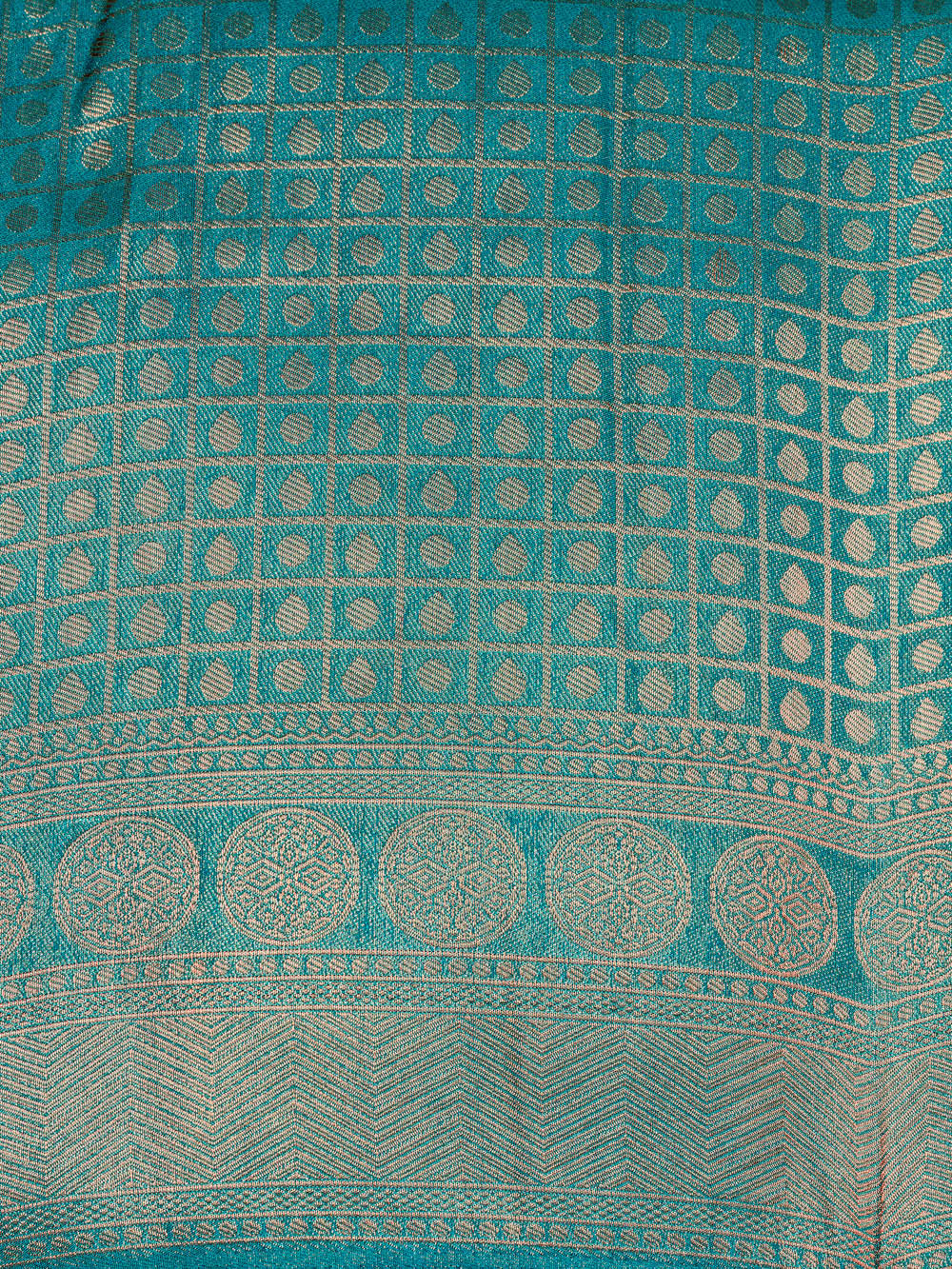 Mimosa Womens Art Silk Saree Kanjivaram Saffire Color