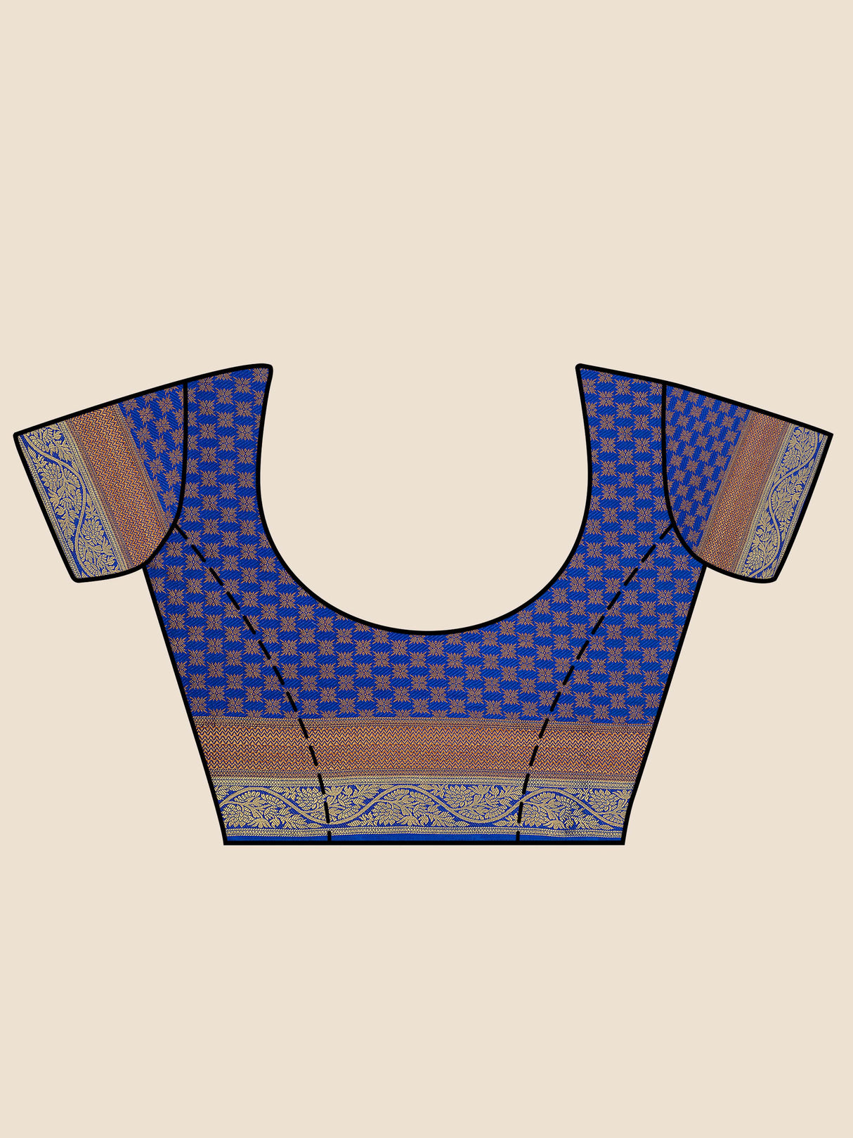 Mimosa Womens Art Silk Saree Kanjivaram Royal Blue Color