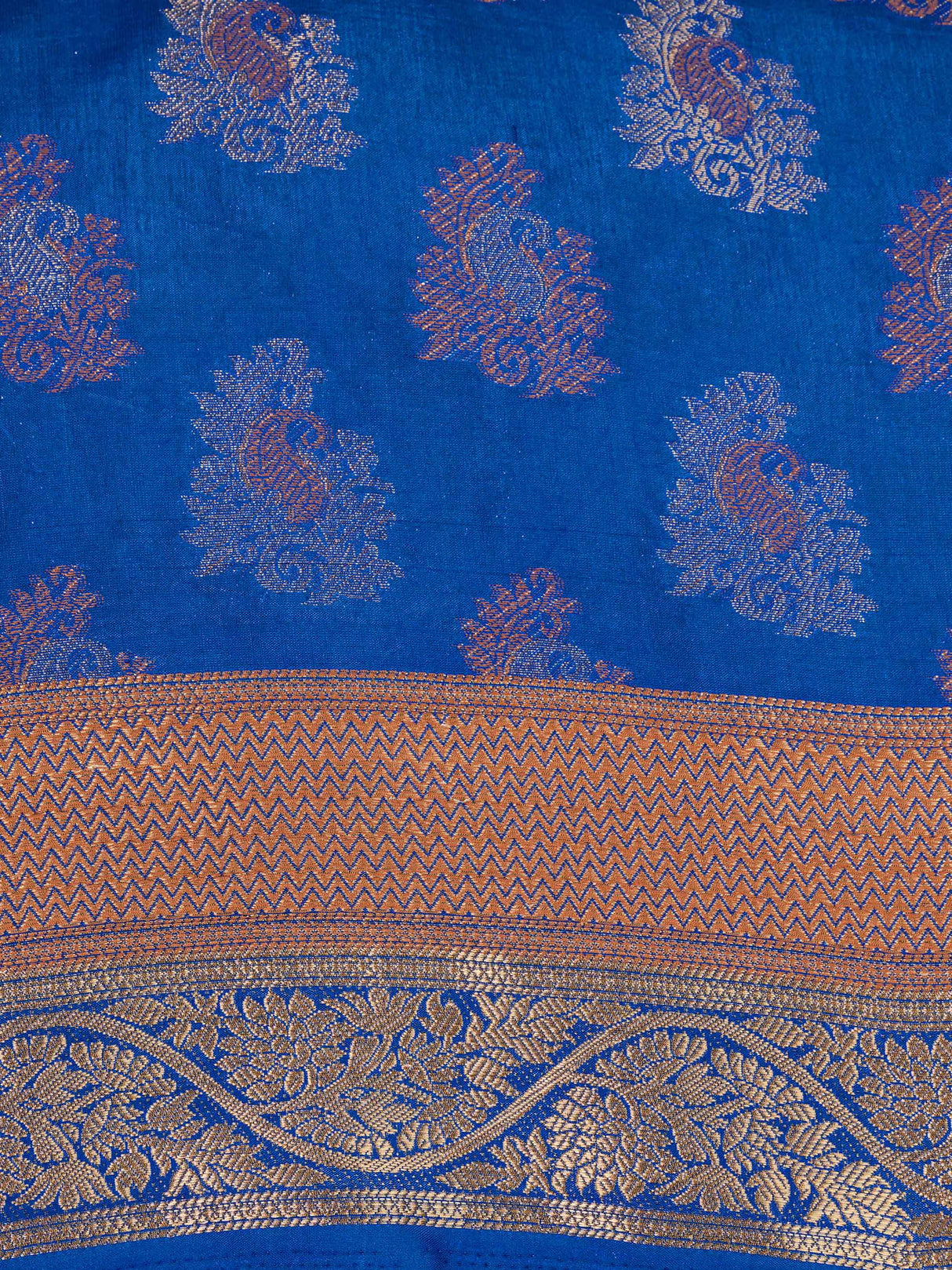 Mimosa Womens Art Silk Saree Kanjivaram Royal Blue Color