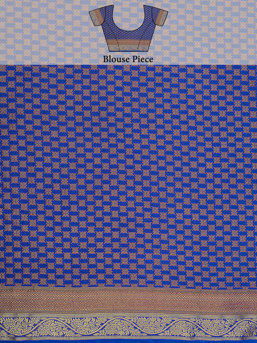 Mimosa Womens Art Silk Saree Kanjivaram Royal Blue Color