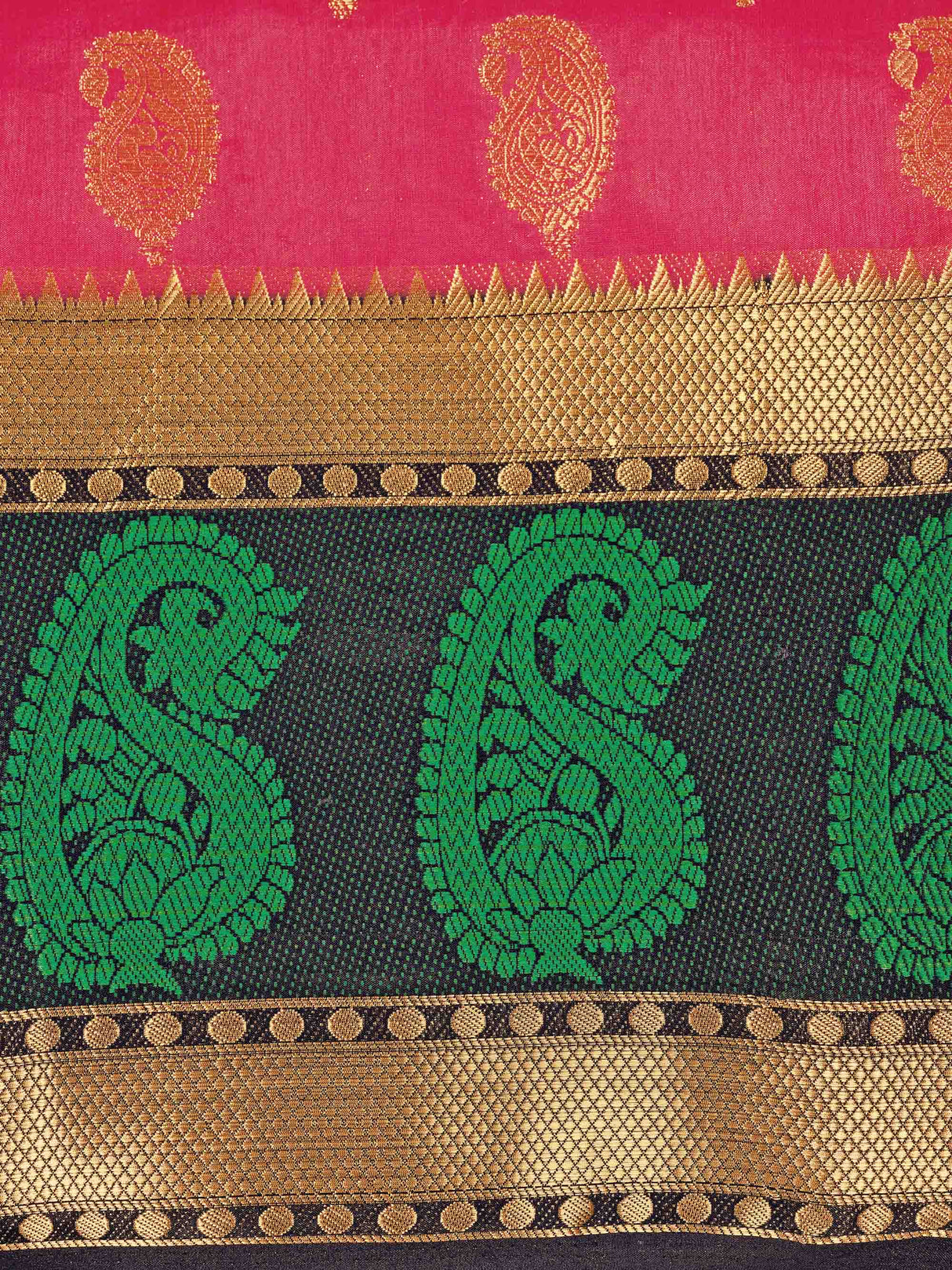 Mimosa Womens Art Silk Saree Kanjivaram Gajjari Color