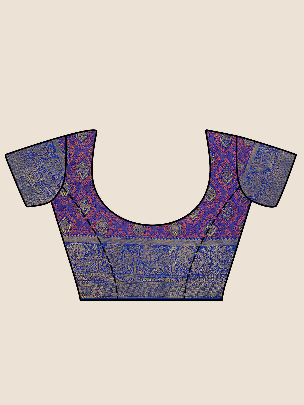 Mimosa Womens Art Silk Saree Kanjivaram Royal Blue Color