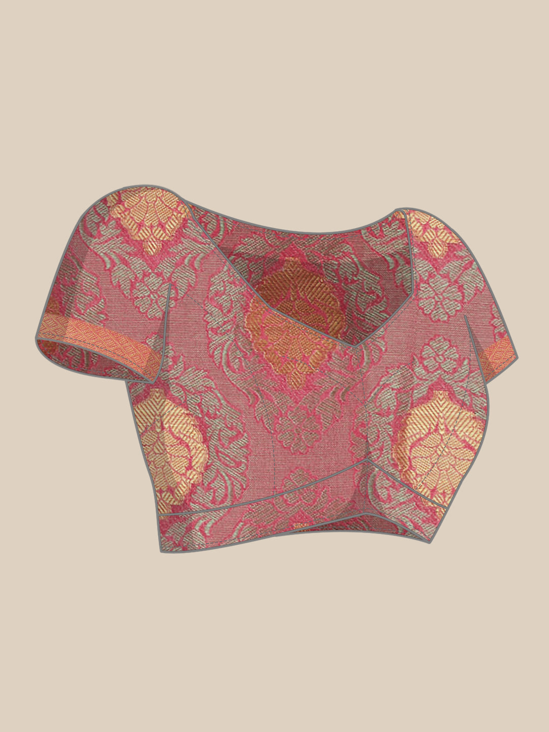 Mimosa Womens Art Silk Saree Kanjivaram Gajjari Color