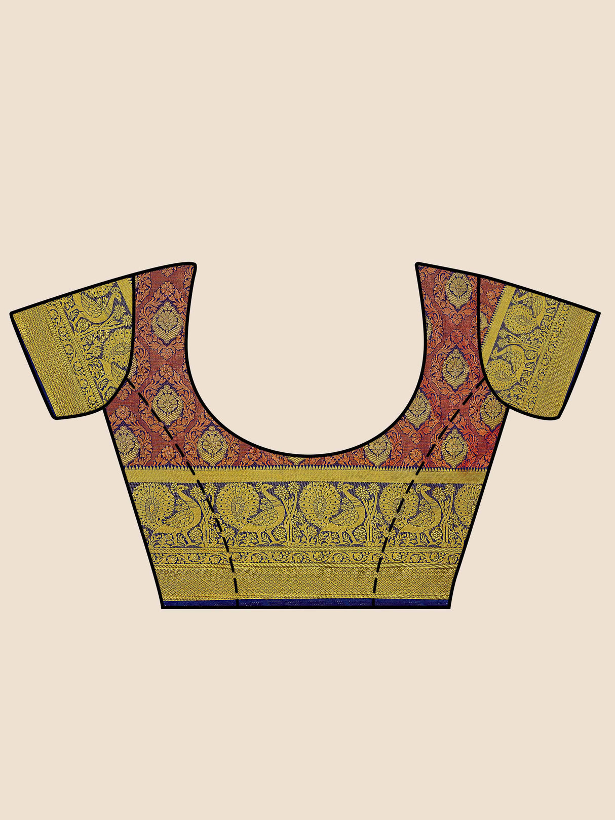 Mimosa Womens Art Silk Saree Kanjivaram Navy Blue Color