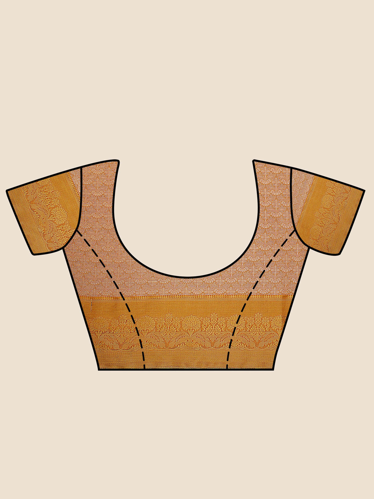 Mimosa Womens Art Silk Saree Kanjivaram Mustard Color