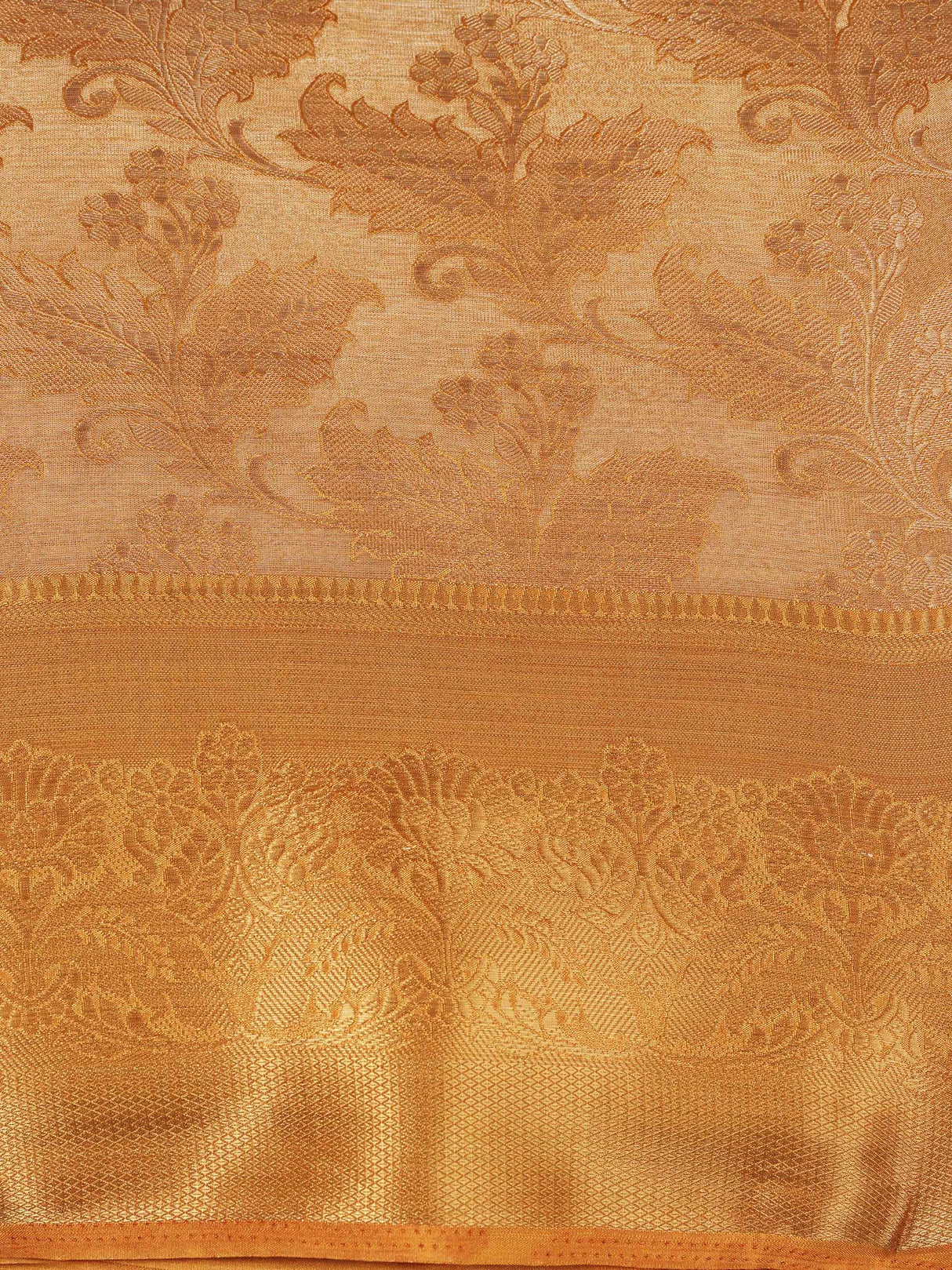 Mimosa Womens Art Silk Saree Kanjivaram Mustard Color