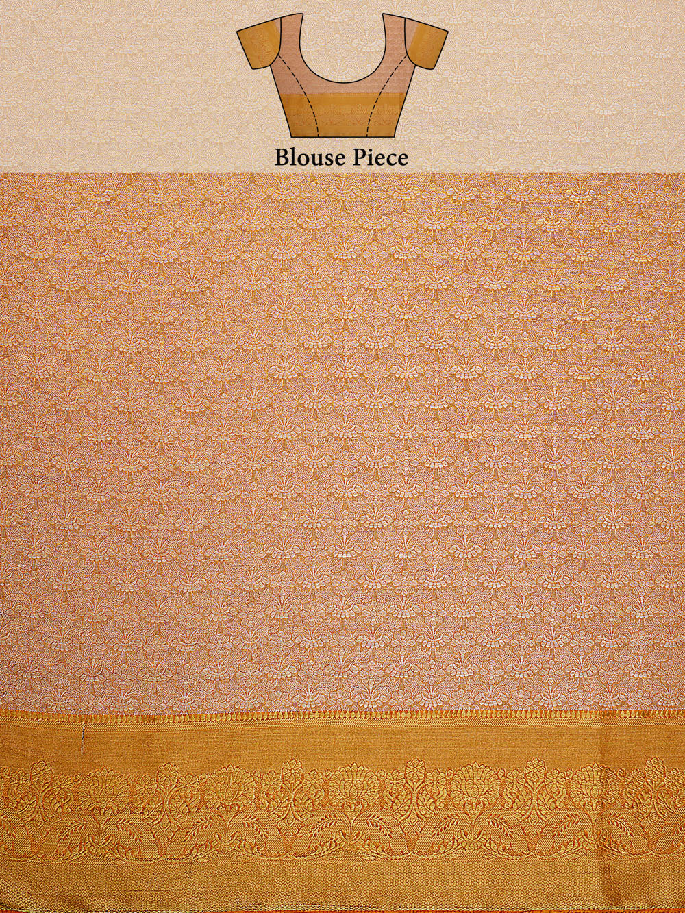 Mimosa Womens Art Silk Saree Kanjivaram Mustard Color