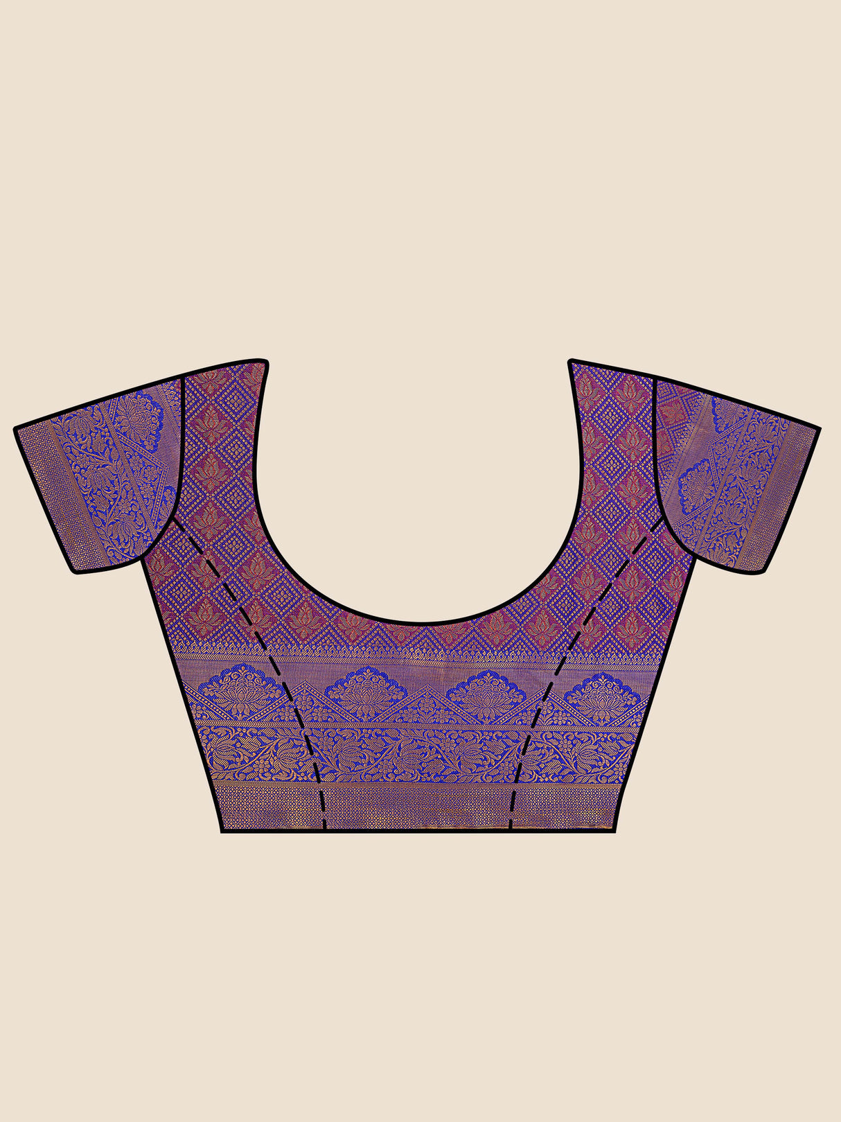 Mimosa Womens Art Silk Saree Kanjivaram Royal Blue Color