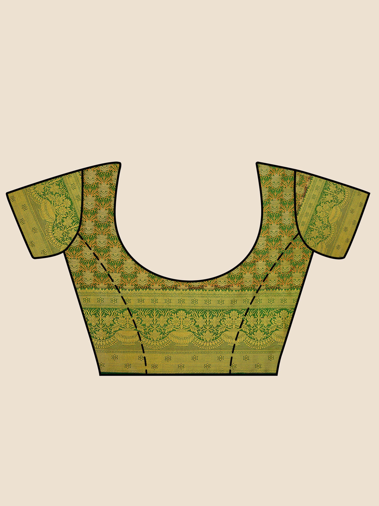 Mimosa Womens Art Silk Saree Kanjivaram Green Color