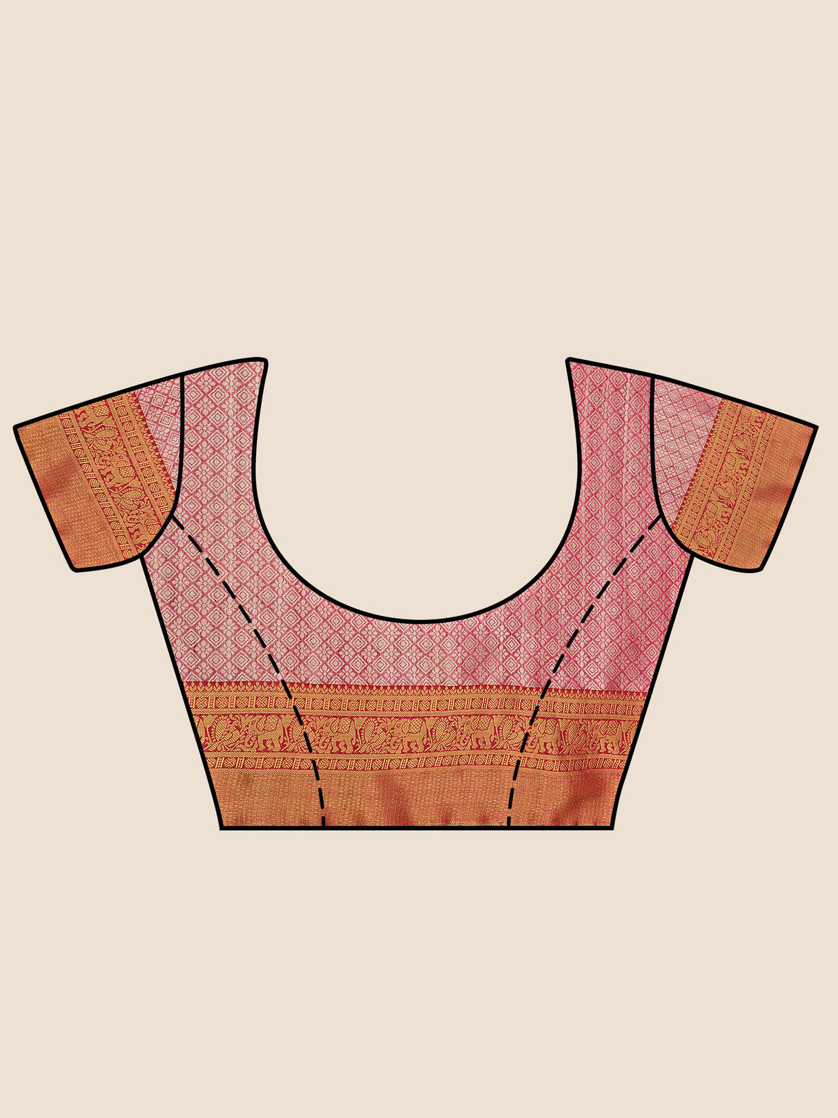 Mimosa Womens Art Silk Saree Kanjivaram Gold Color