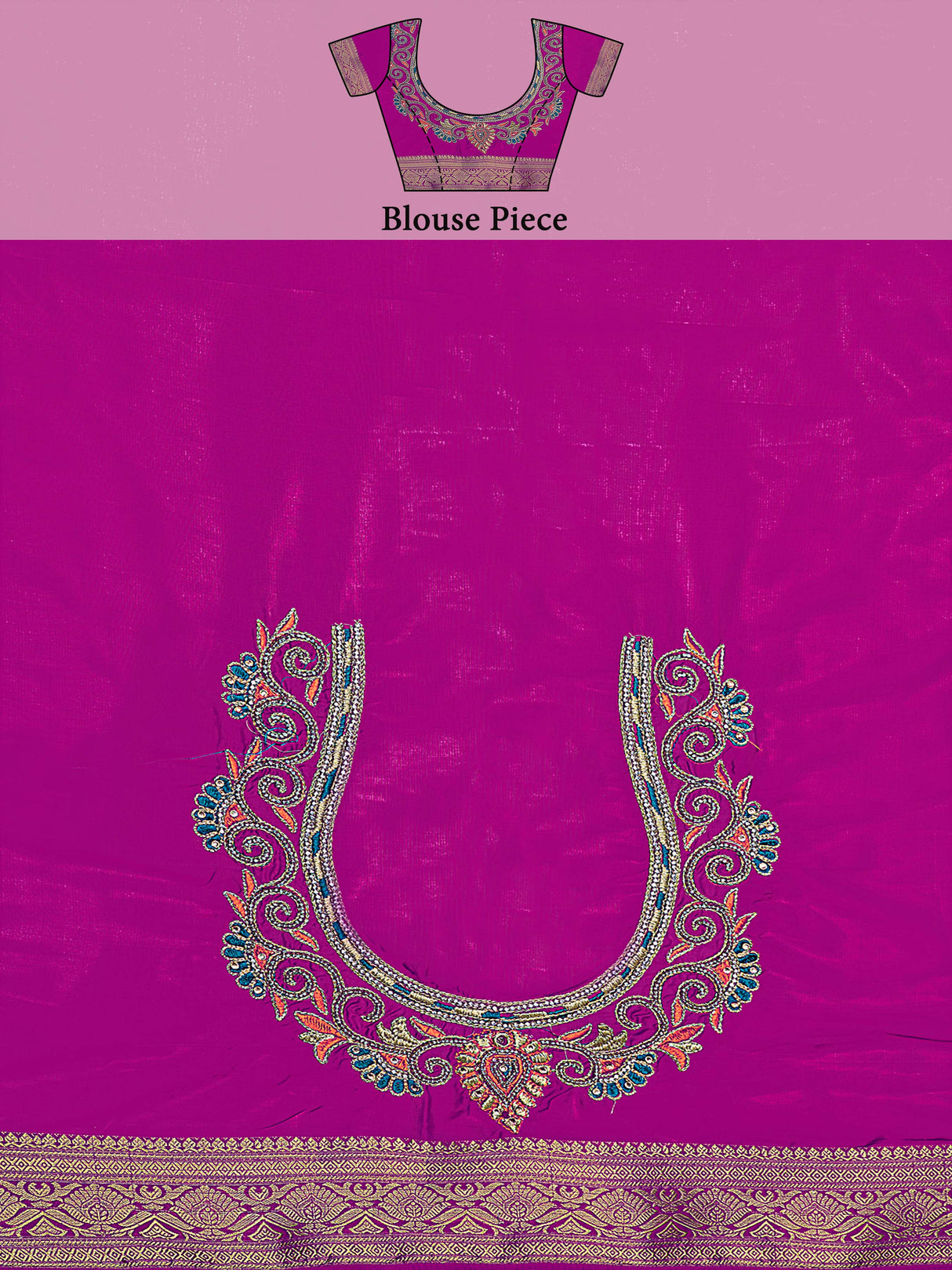 Mimosa Womens Crepe Saree Mysore Silk Navy Blue Color