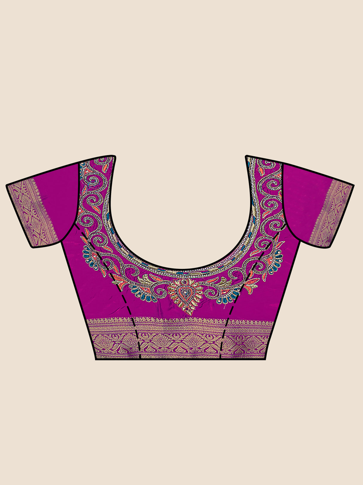 Mimosa Womens Crepe Saree Mysore Silk Navy Blue Color