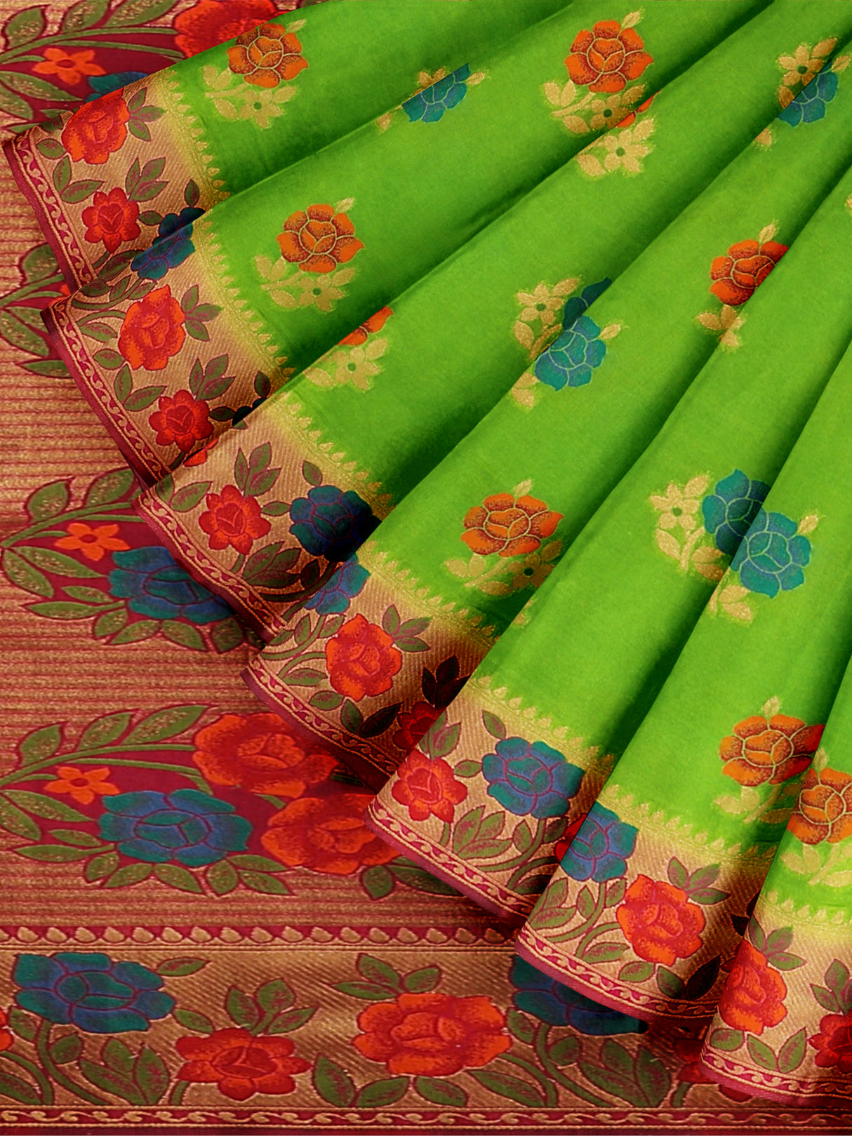 Mimosa Womens Art Silk Saree Patola Liril Color