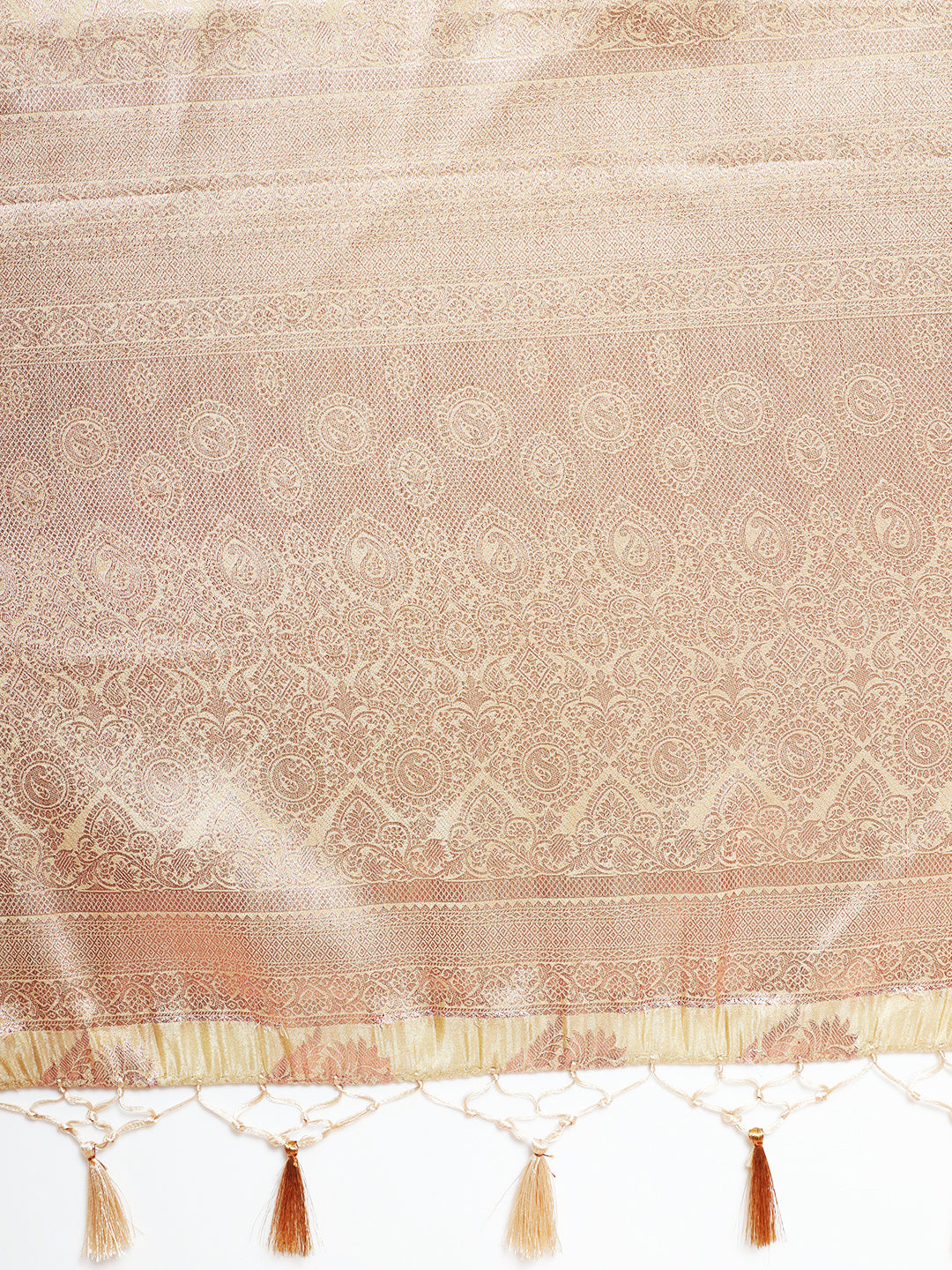 Mimosa Womens Art Silk Saree Kasavu Cream Color
