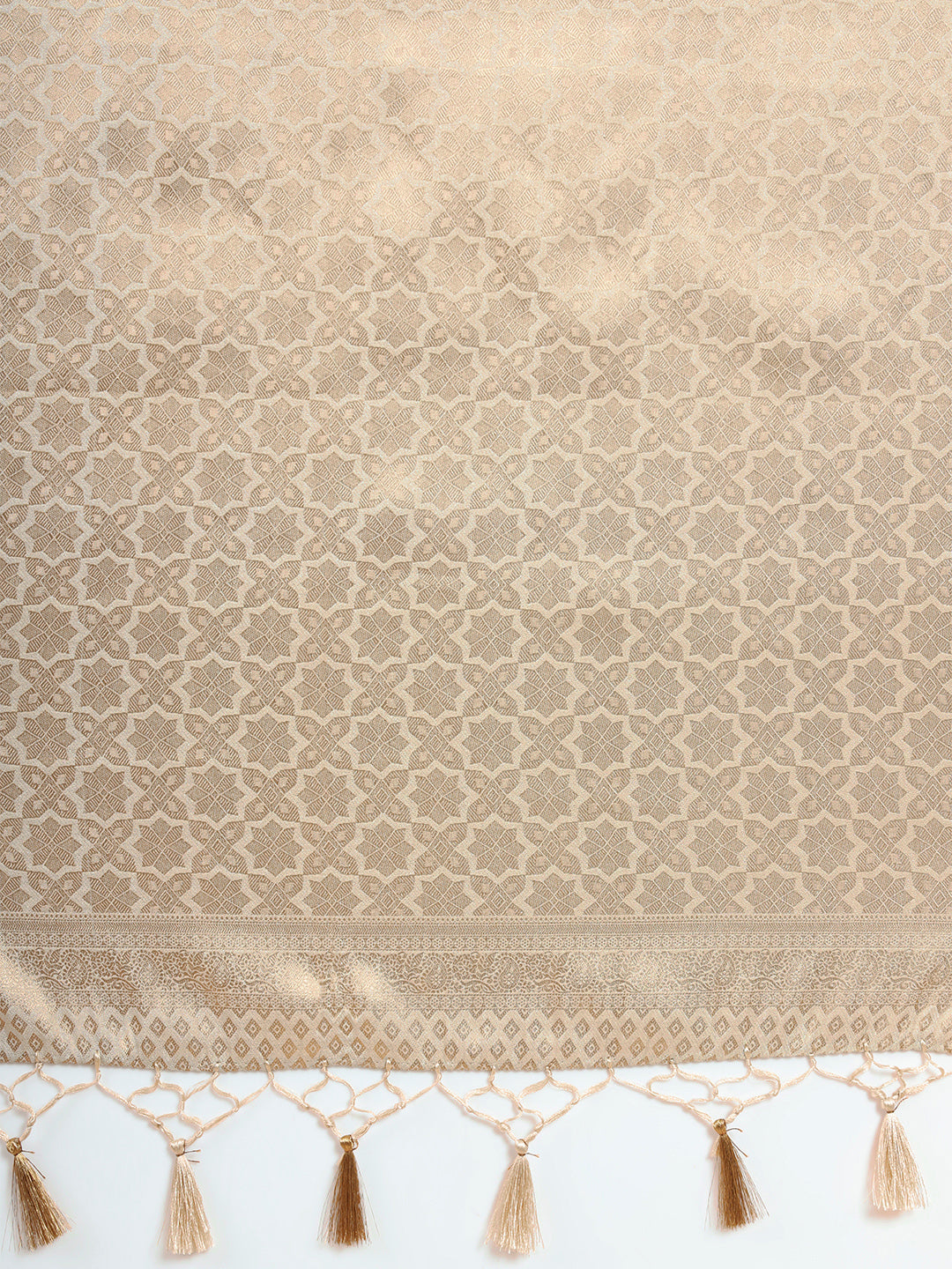 Mimosa Womens Art Silk Saree Kasavu Cream Color