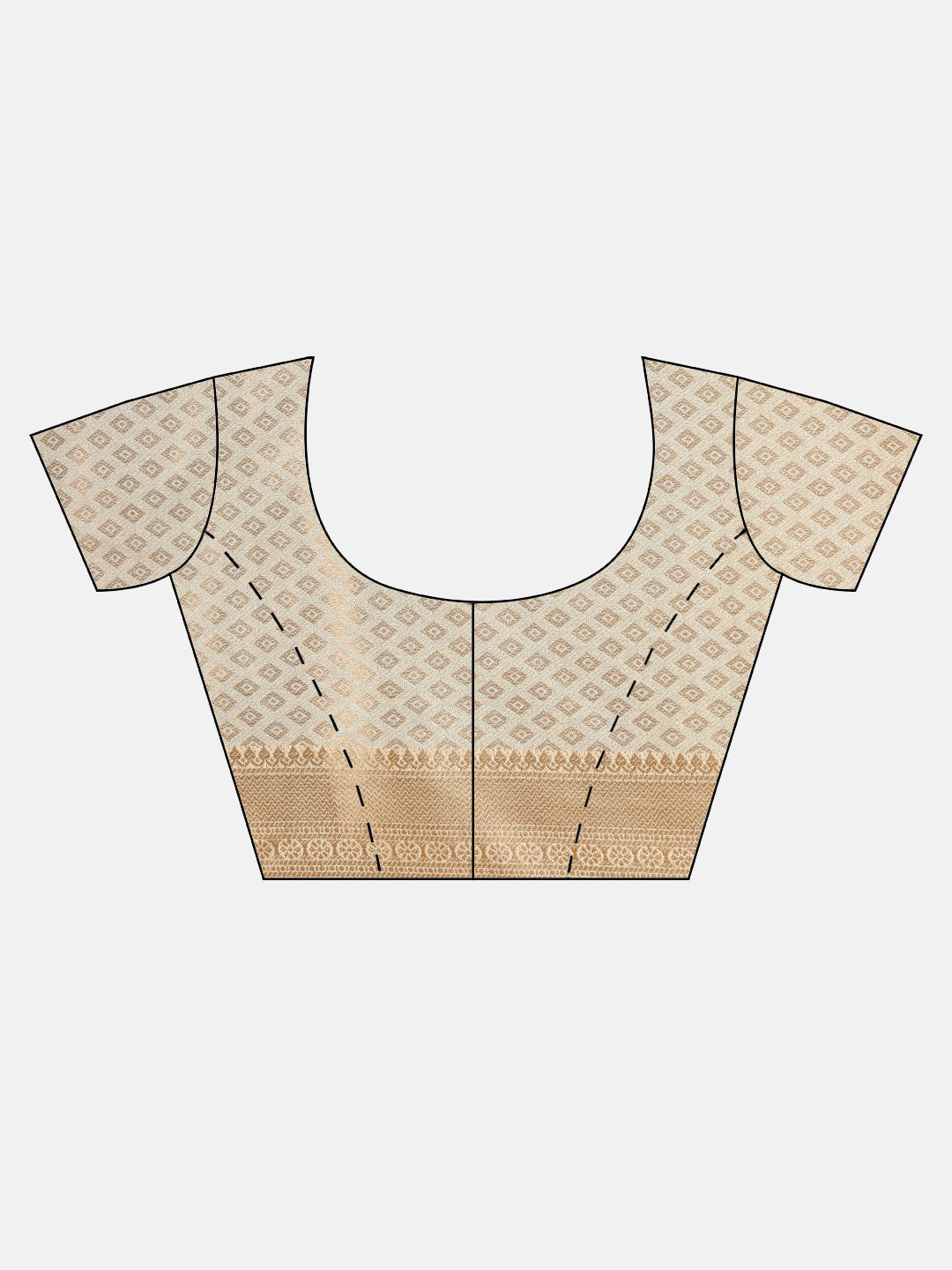 Mimosa Womens Art Silk Saree Kasavu Cream Color