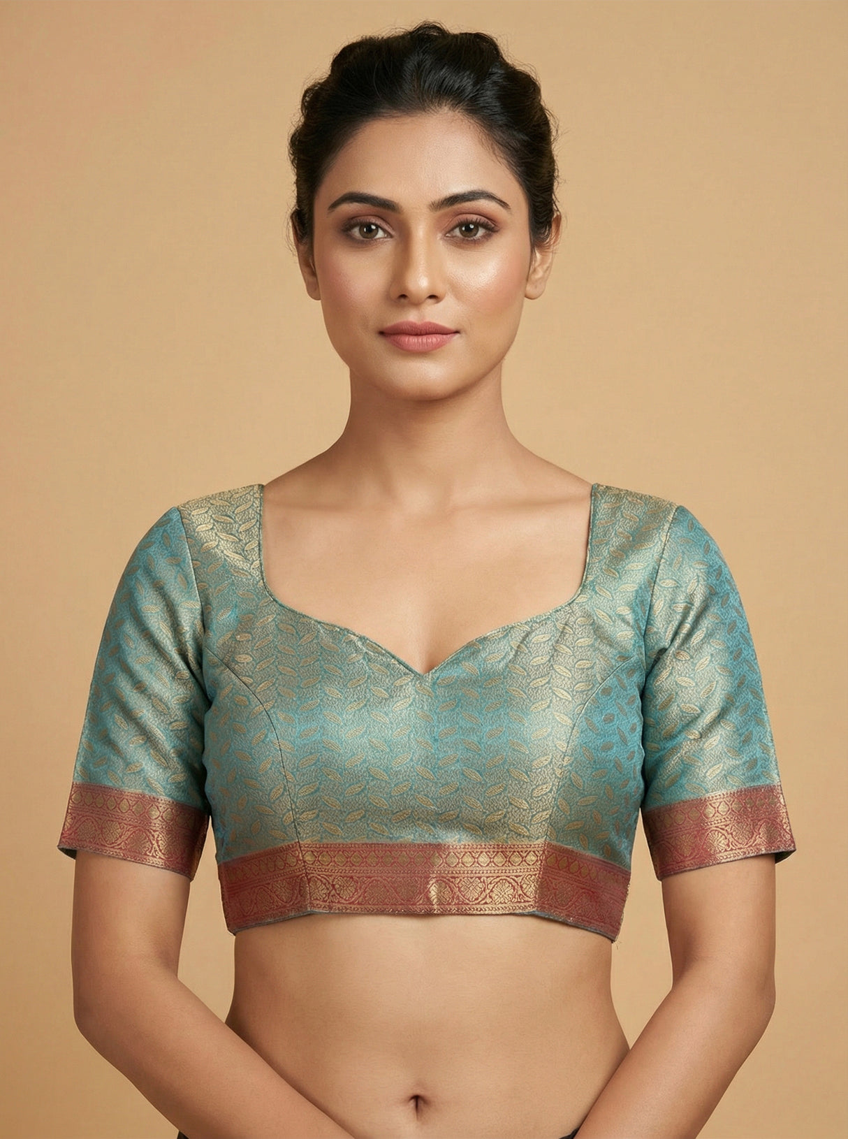 MIMOSA Women's Woven Design Kanjivaram Style Art Silk Saree with Blouse Piece - Ananda (SA00002477ANFREE)