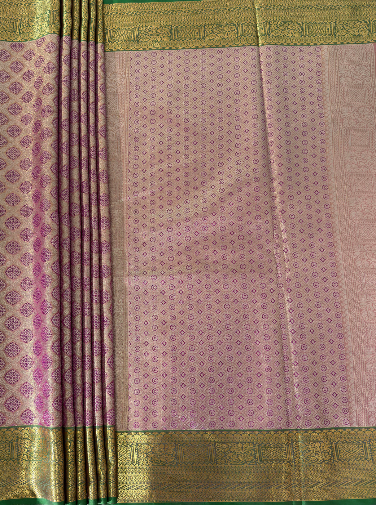 MIMOSA Women's Woven Design Kanjivaram Style Art Silk Saree with Blouse Piece - Magenta (SA00002734MJFREE)