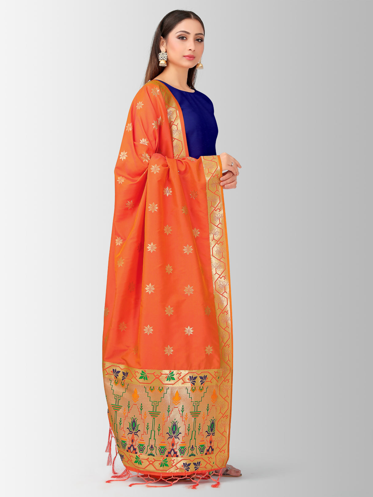 Mimosa Women's Banarasi Art Silk dupatta Color