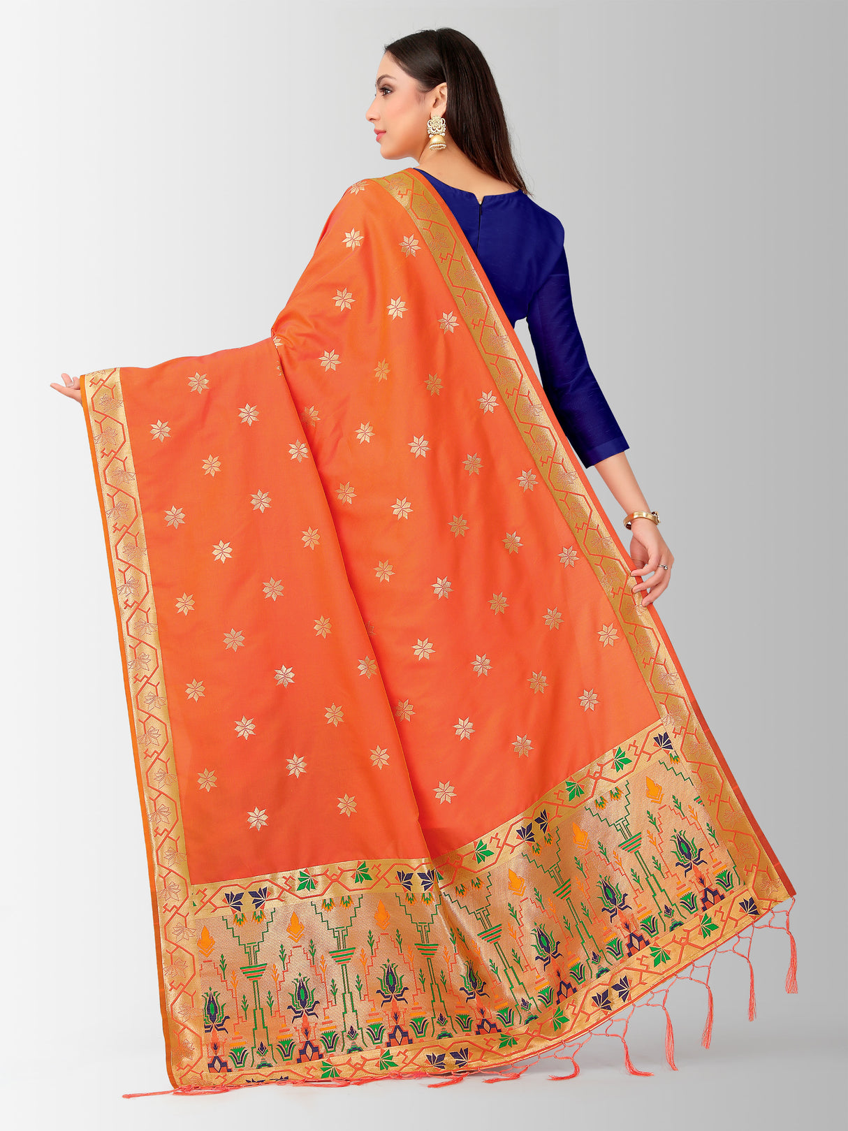 Mimosa Women's Banarasi Art Silk dupatta Color