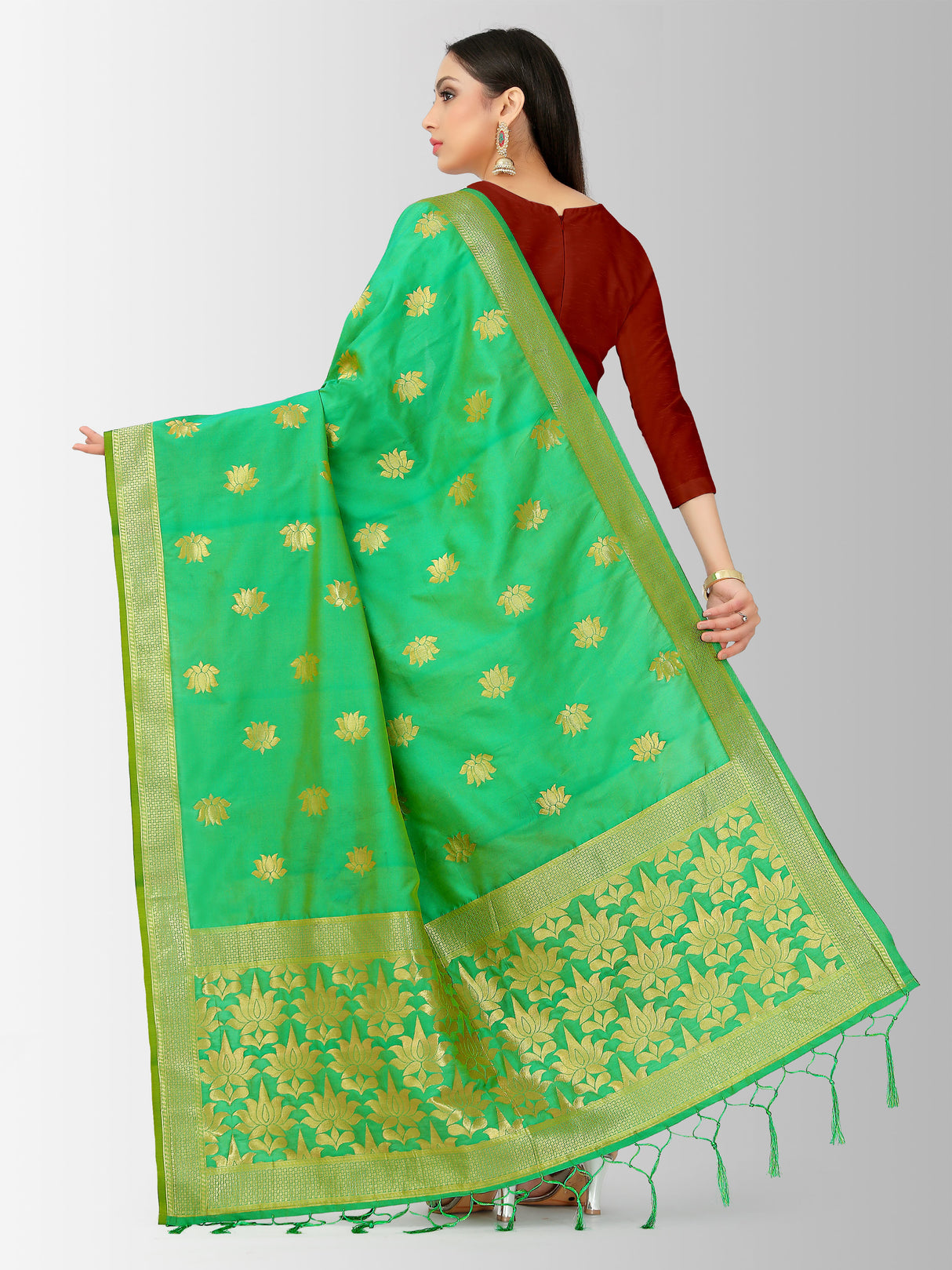 Mimosa Women's Banarasi Art Silk dupatta Color