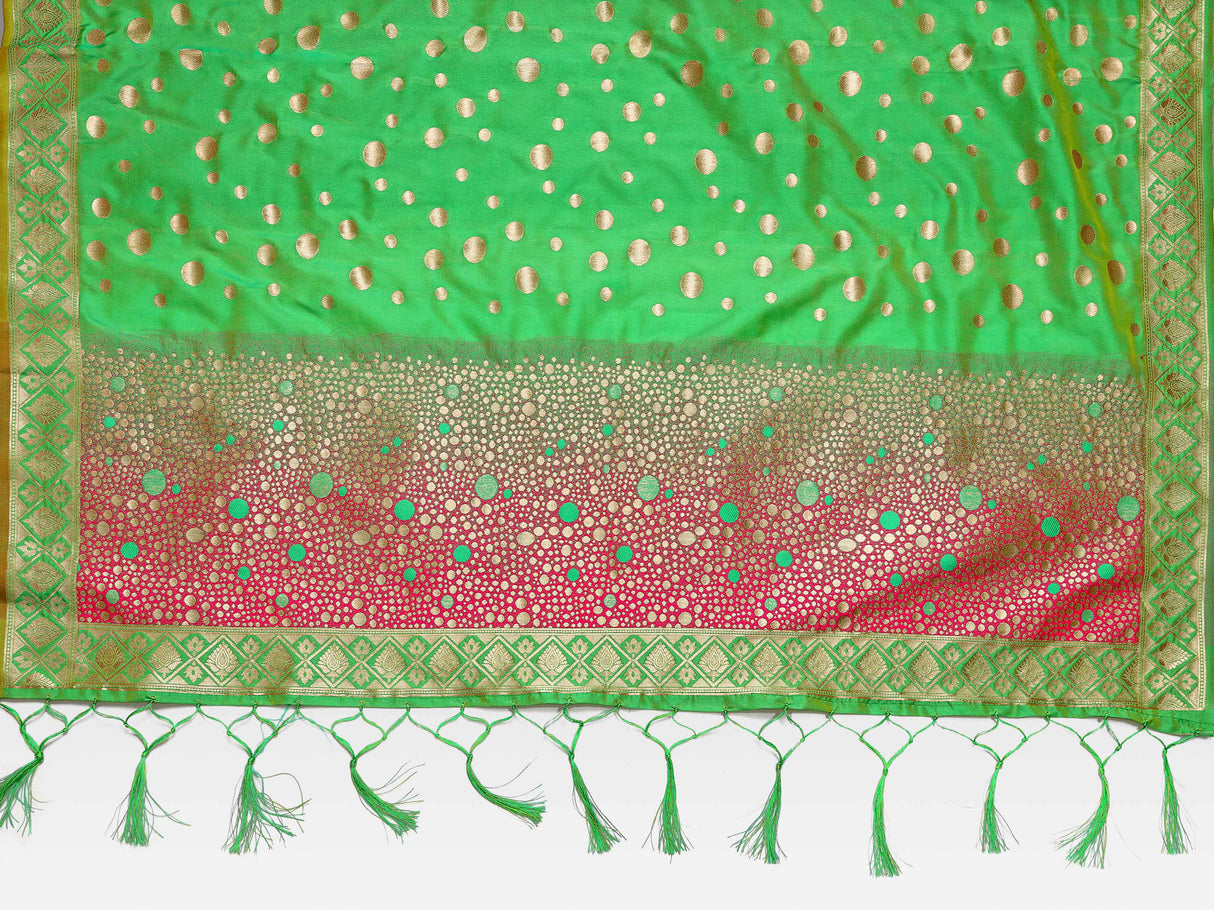 MIMOSA Women's Banarasi Art Silk dupatta Color