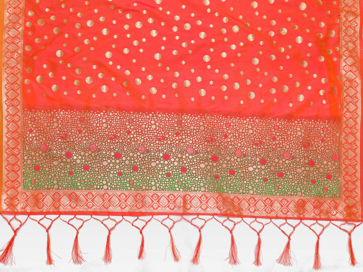 MIMOSA Women's Banarasi Art Silk dupatta Pink Color