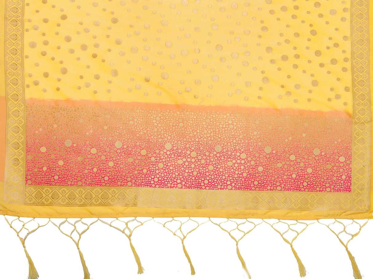 MIMOSA Women's Banarasi Art Silk dupatta Color