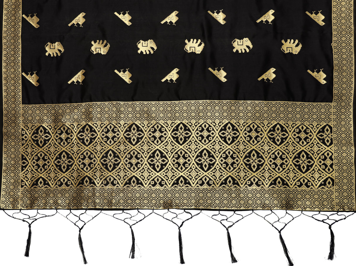 MIMOSA Women's Banarasi Art Silk dupatta Color