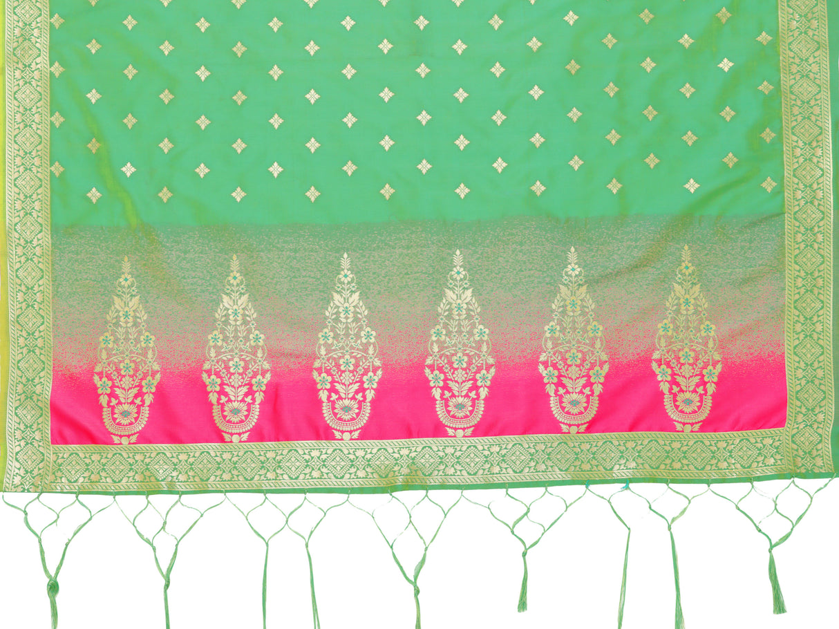 MIMOSA Women's Floral Art Silk Dupatta