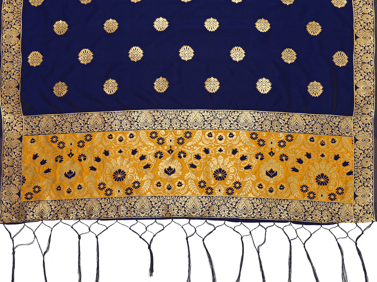 MIMOSA Women's Banarasi Art Silk dupatta Color