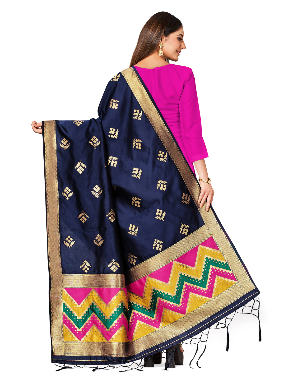Mimosa Women's Banarasi Art Silk dupatta Color