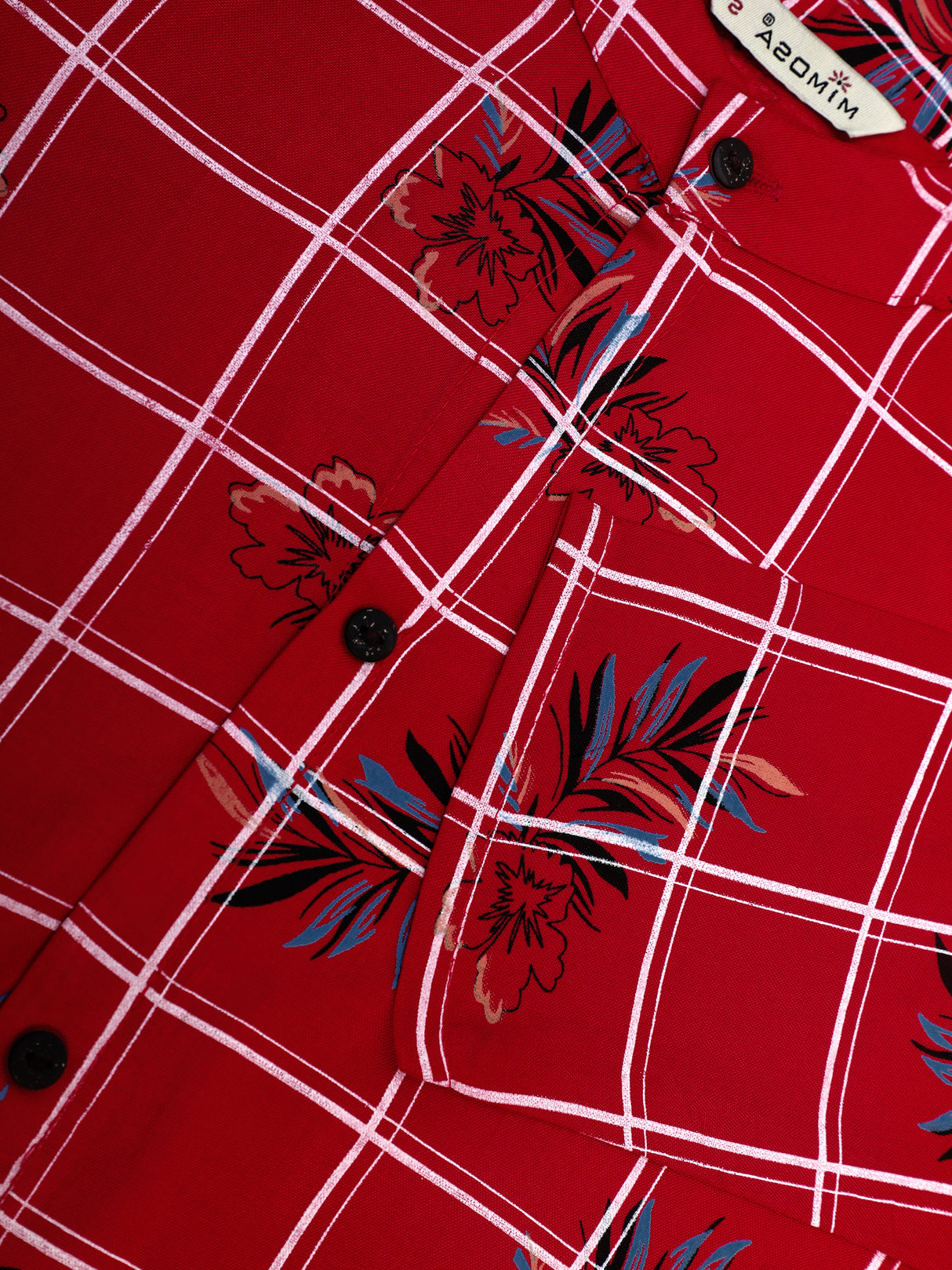 Mimosa Red Color Printed Straight Kurta