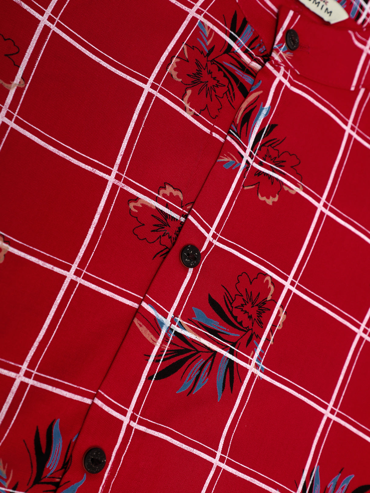 Mimosa Red Color Printed Straight Kurta