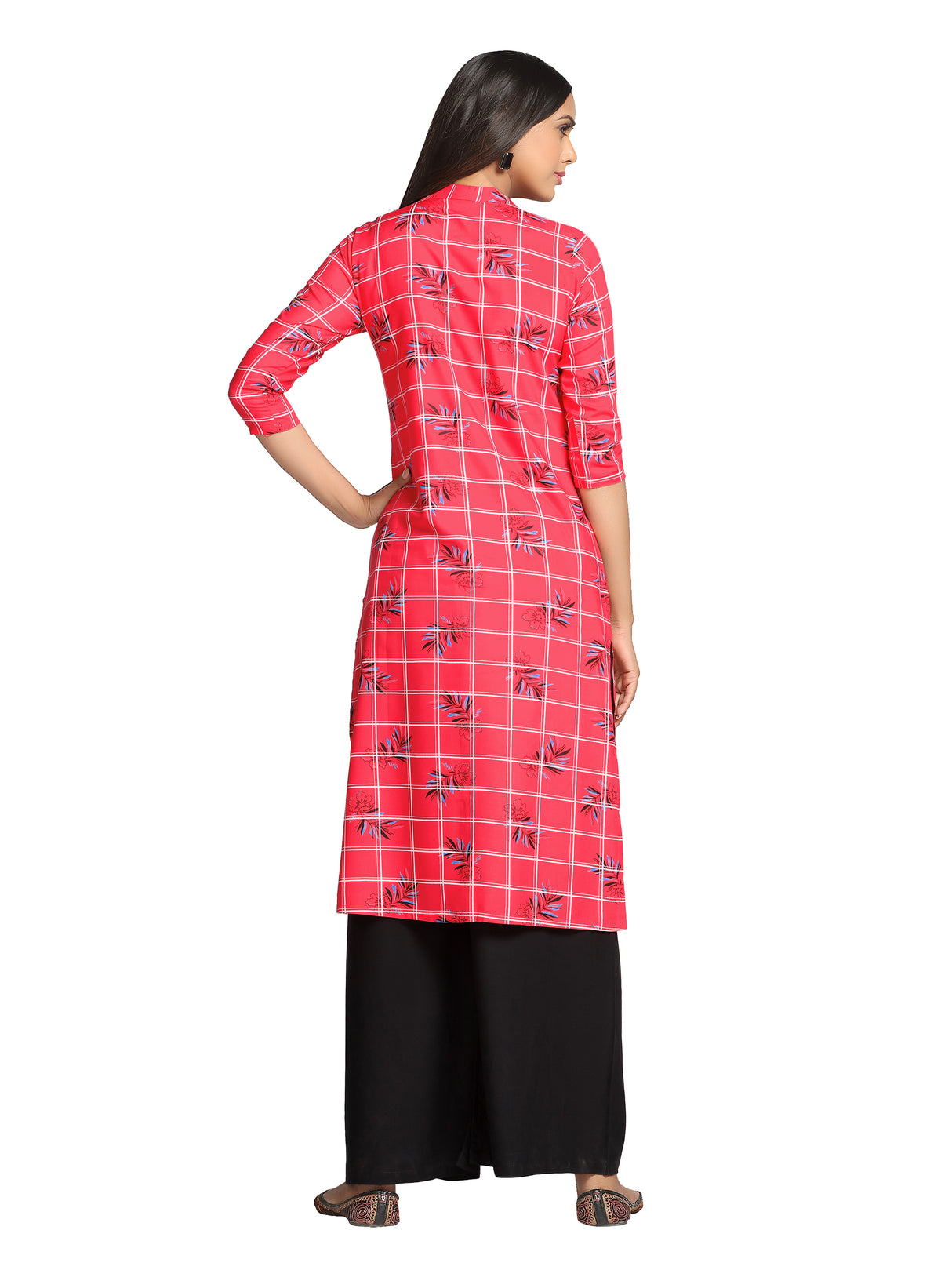 Mimosa Pink Color Printed Straight Kurta