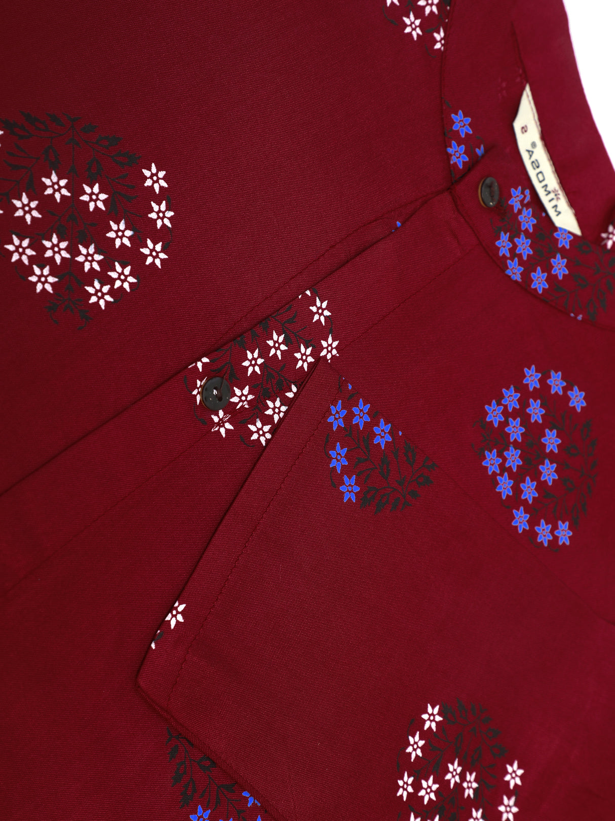 Mimosa Maroon Color Printed Straight Kurta