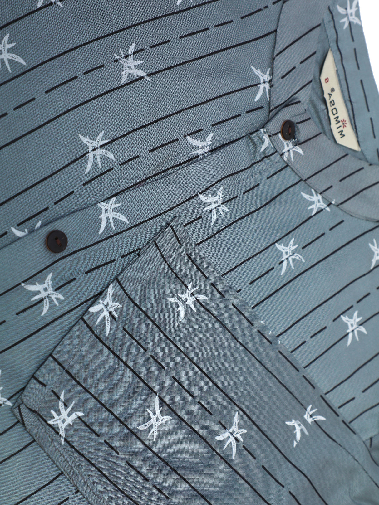 Mimosa Grey Color Printed Straight Kurta