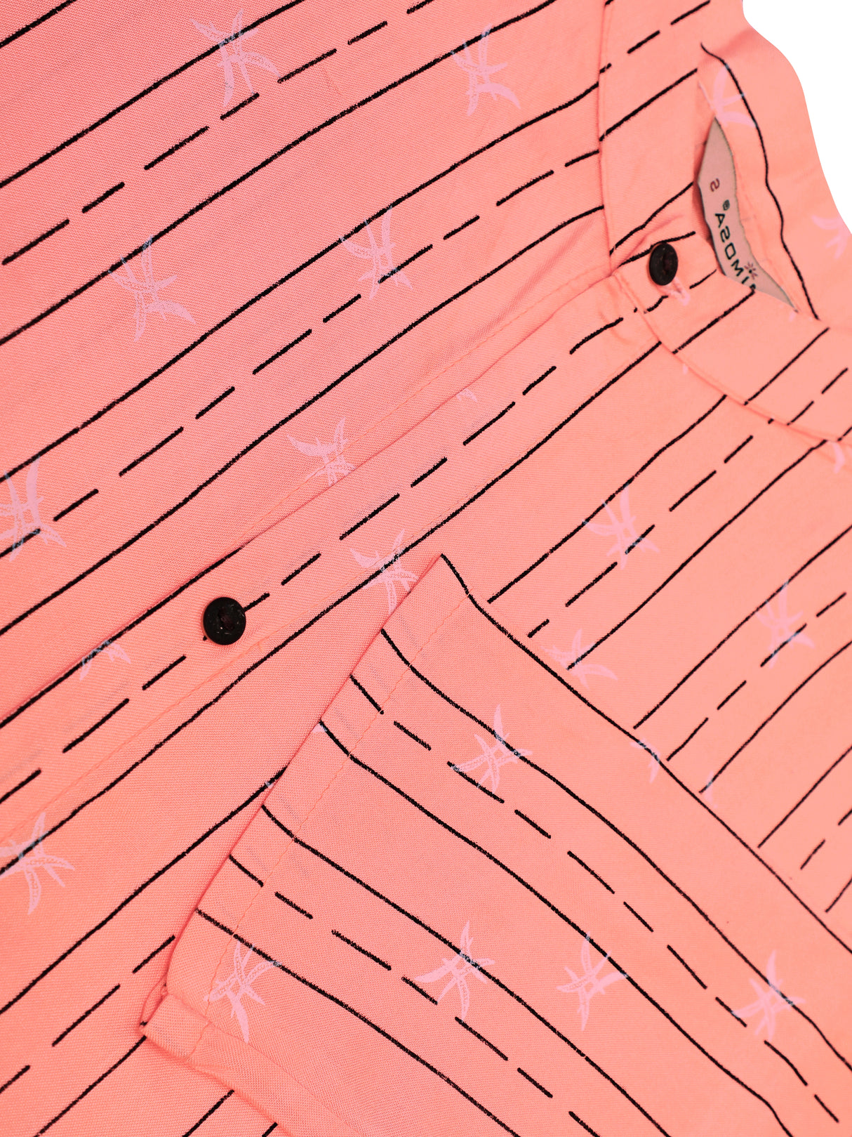 Mimosa Peach Orange Color Printed Straight Kurta