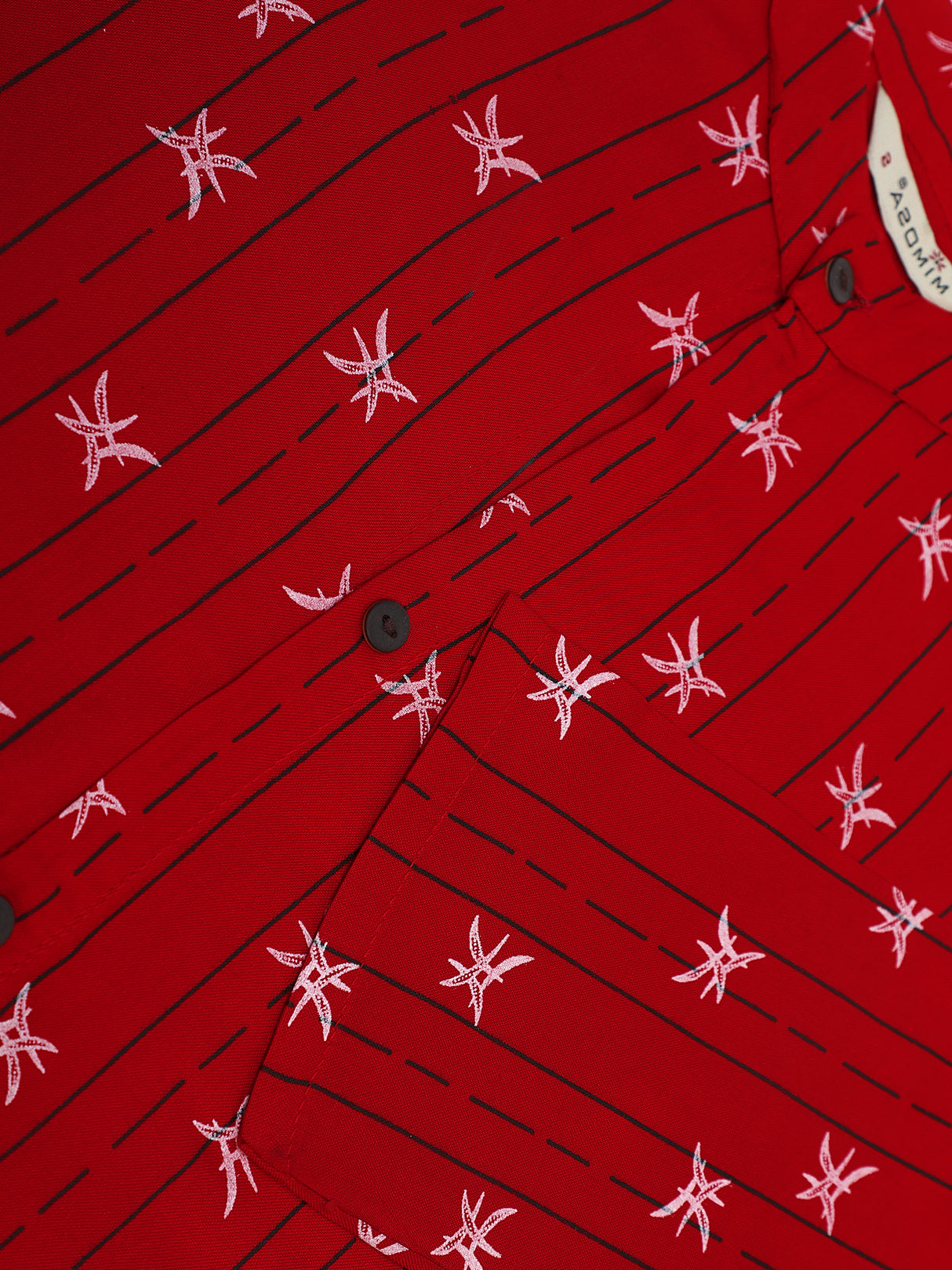 Mimosa Red Color Printed Straight Kurta